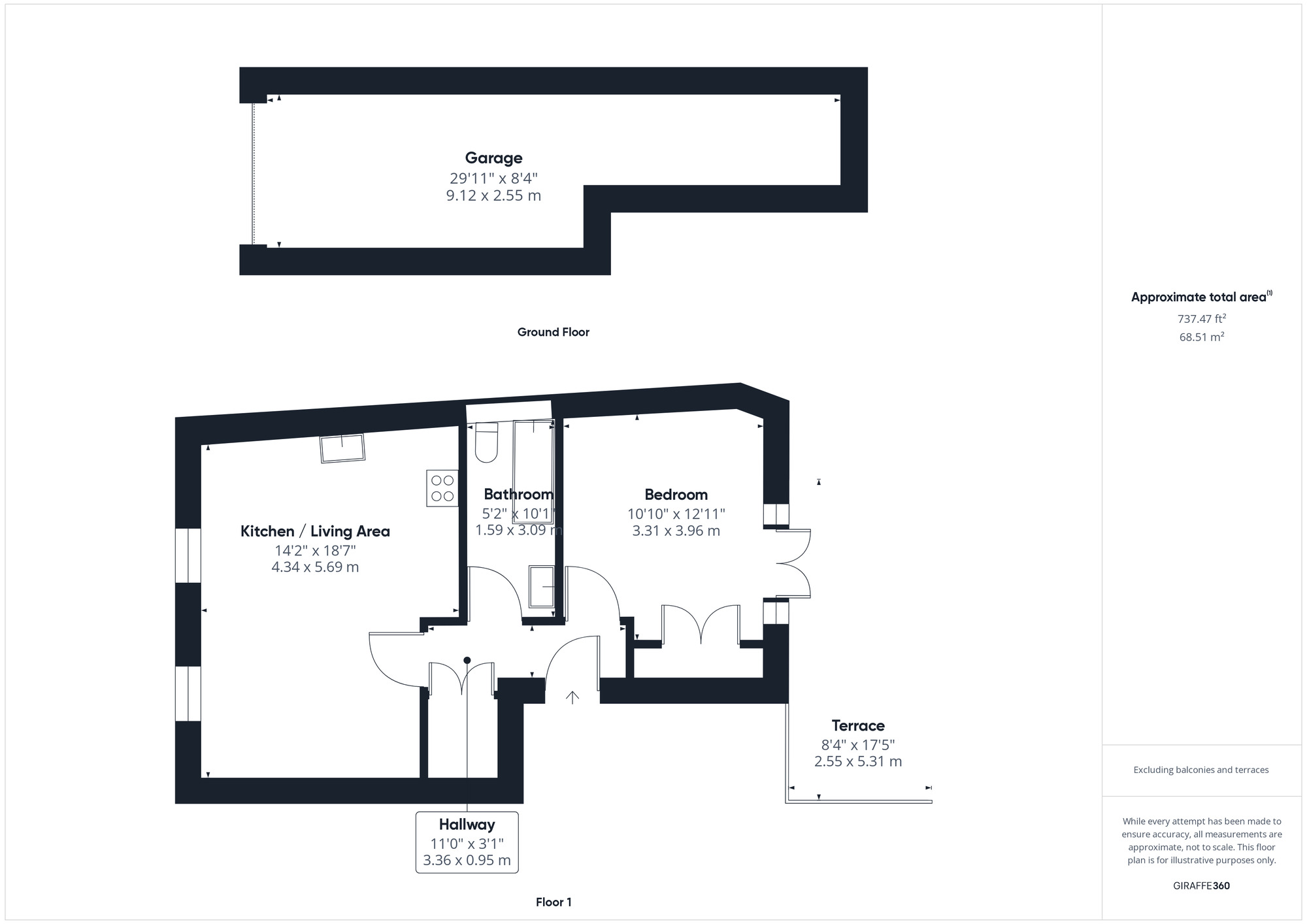 Floorplan of 1 bedroom  Flat for sale, Burlington Road, Portishead, Bristol, BS20