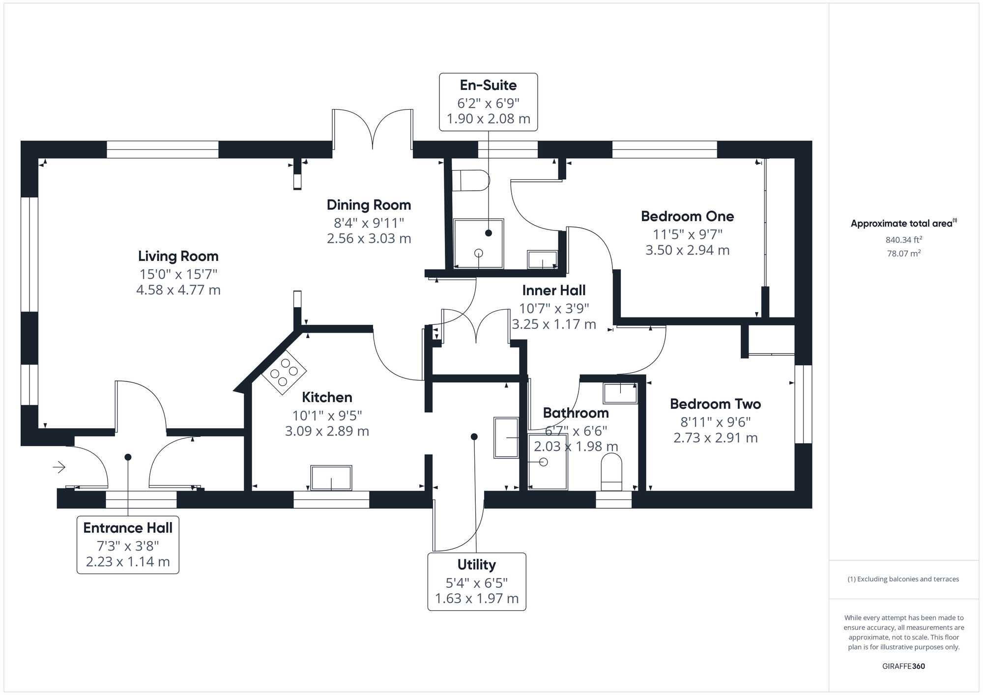 Floorplan of 2 bedroom Detached Property for sale, Elm Tree Park, Sheepway, Bristol, BS20