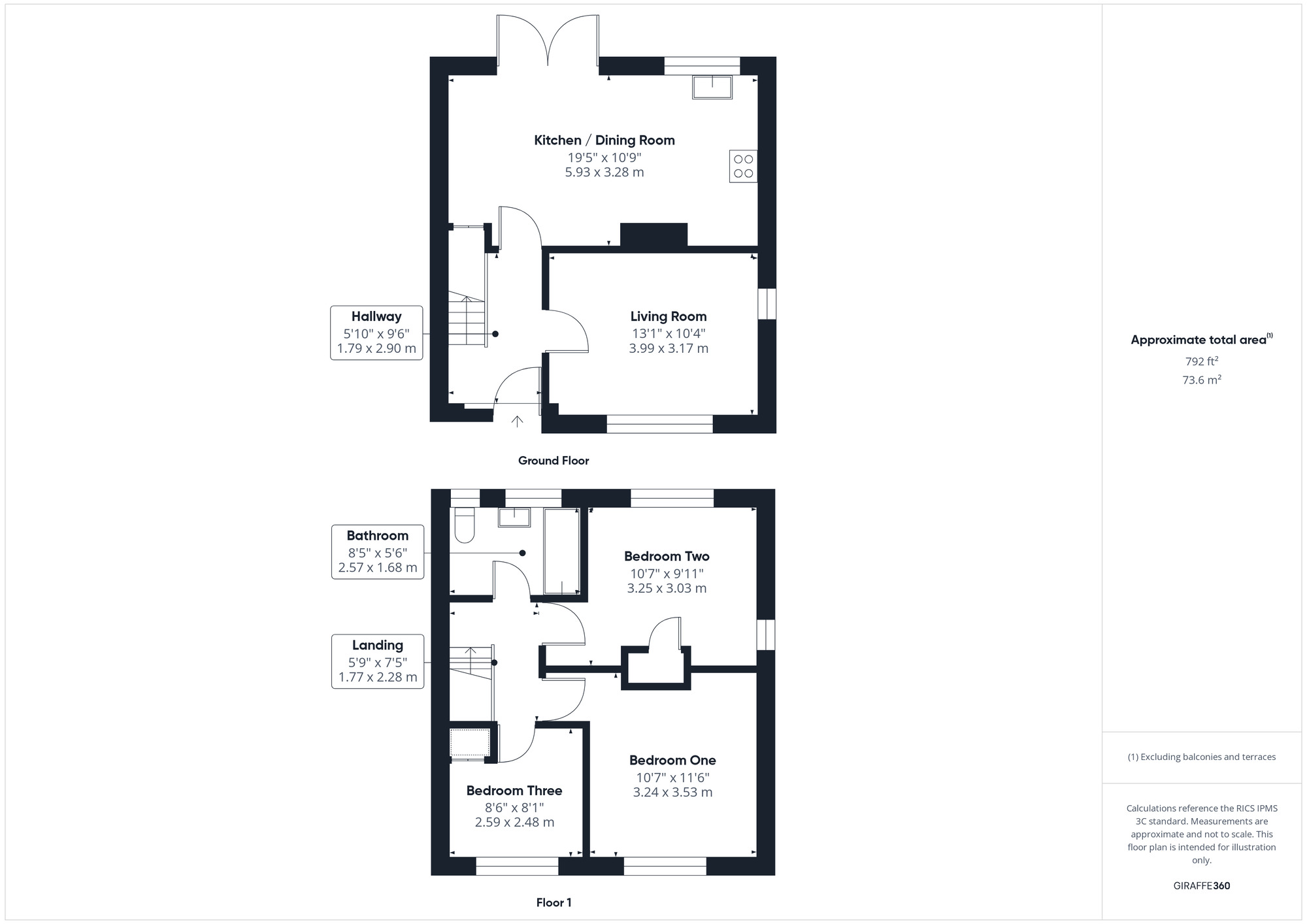 Floorplan of 3 bedroom Semi Detached House to rent, Mill Close, Portbury, Bristol, BS20
