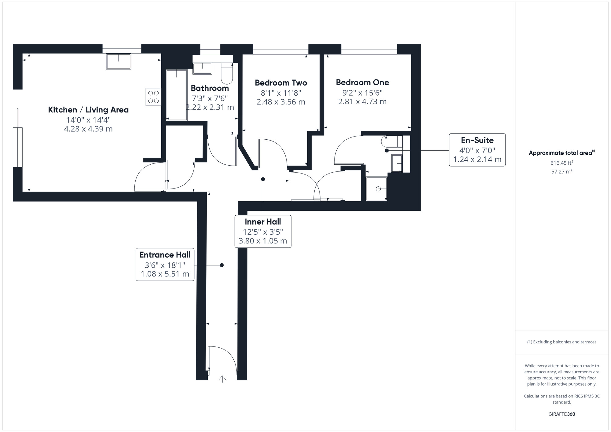 Floorplan of 2 bedroom  Flat for sale, Harbour Road, Portishead, Bristol, BS20