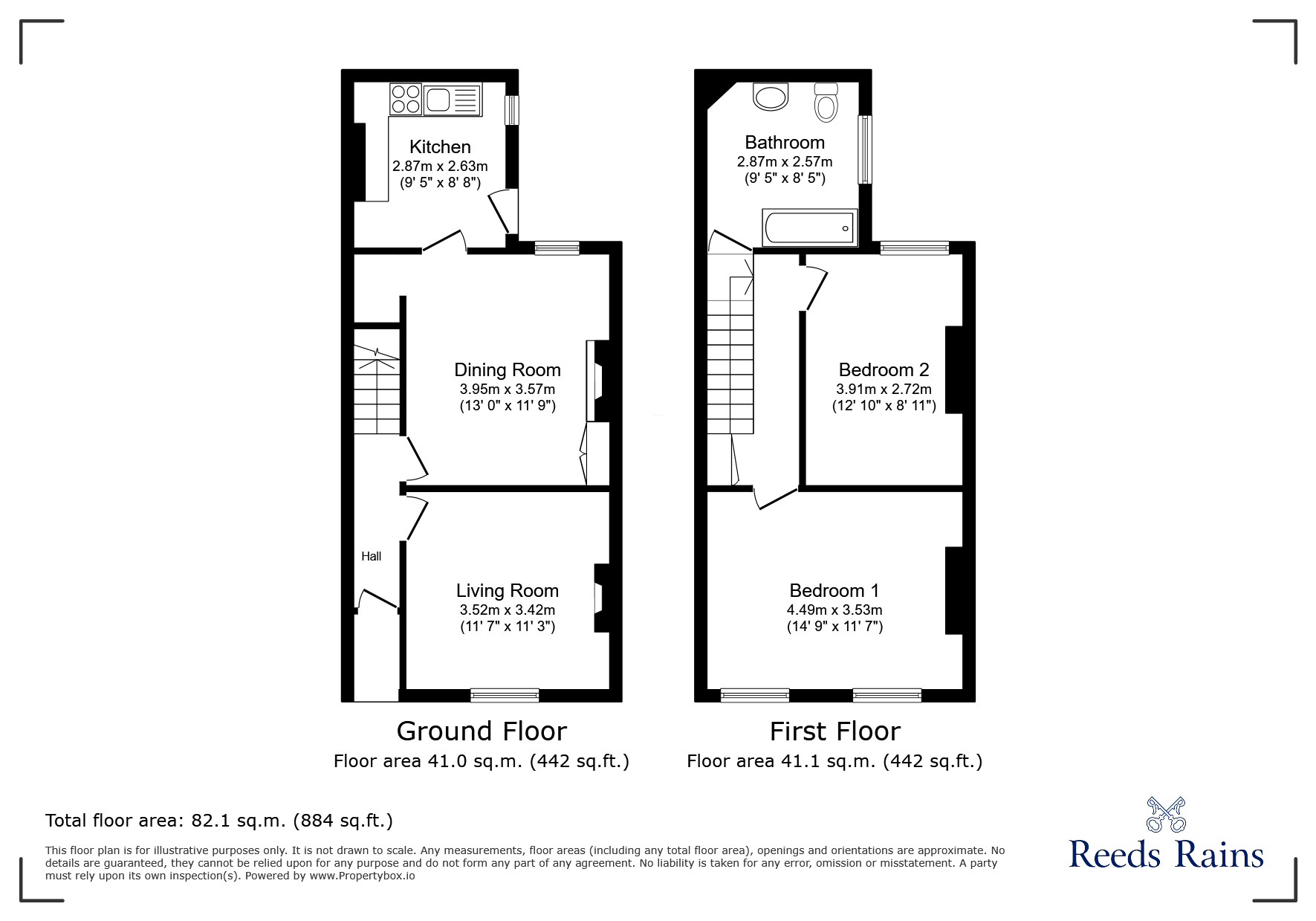 Floorplan of 2 bedroom Mid Terrace House for sale, Church Road South, Portishead, Bristol, BS20