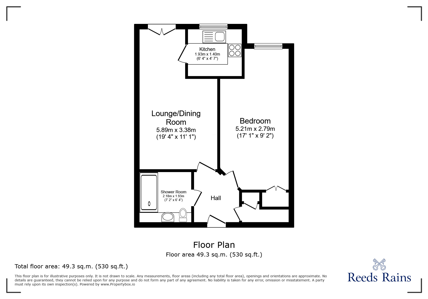 Floorplan of 1 bedroom  Flat for sale, Brampton Way, Portishead, Somerset, BS20