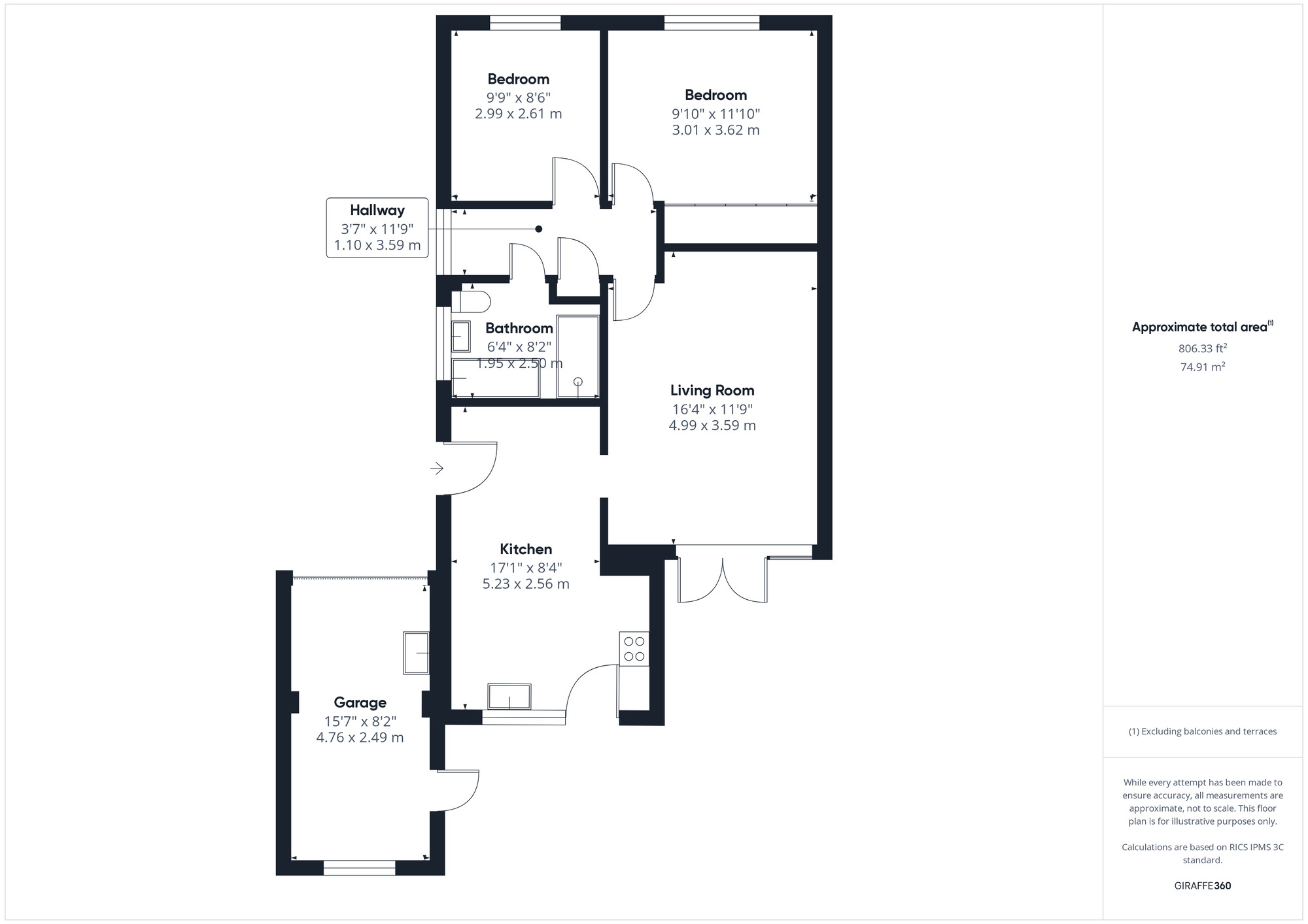 Floorplan of 2 bedroom Detached Bungalow to rent, Westerleigh Road, Clevedon, North Somerset, BS21