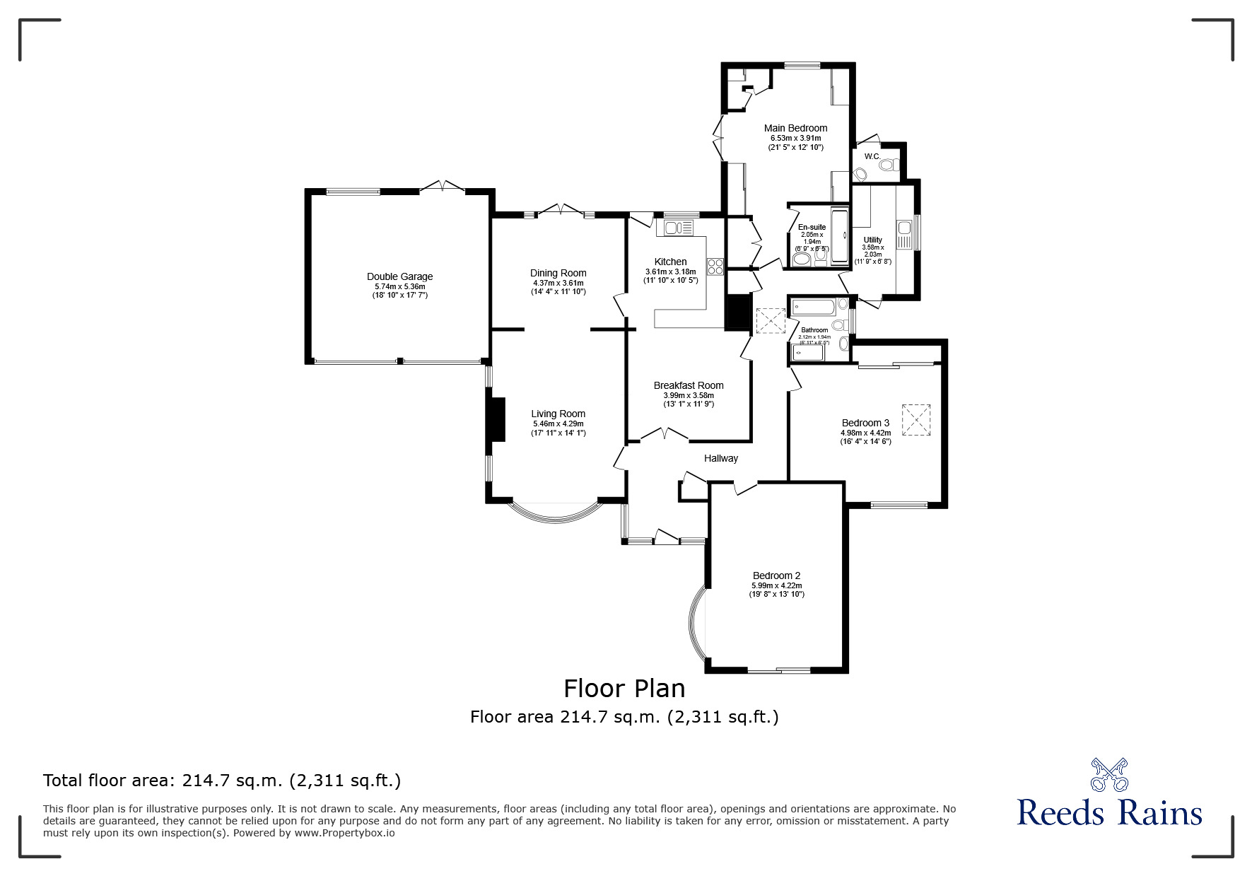 Floorplan of 3 bedroom Detached Bungalow for sale, Church Road, Easton-in-Gordano, Bristol, BS20