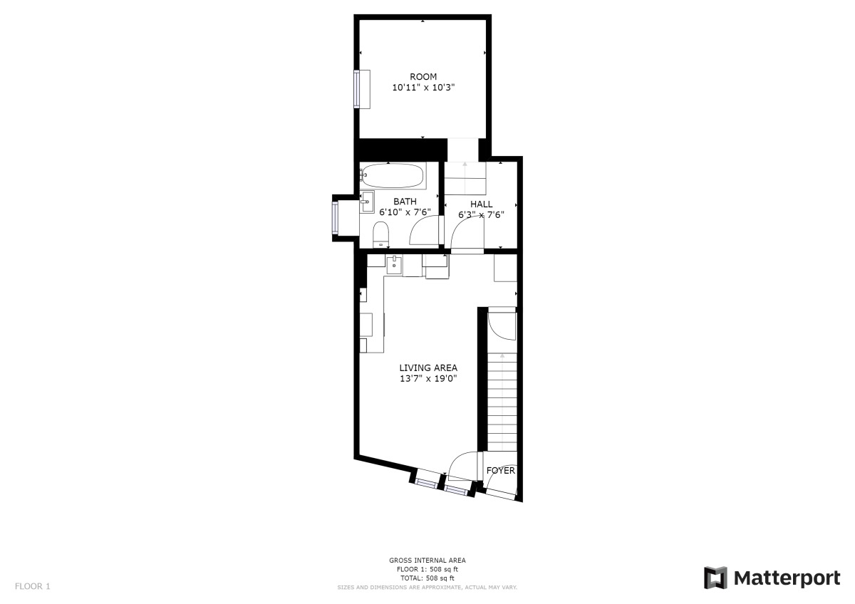Floorplan of 1 bedroom Flat to rent, West Hill, Portishead, Bristol, BS20