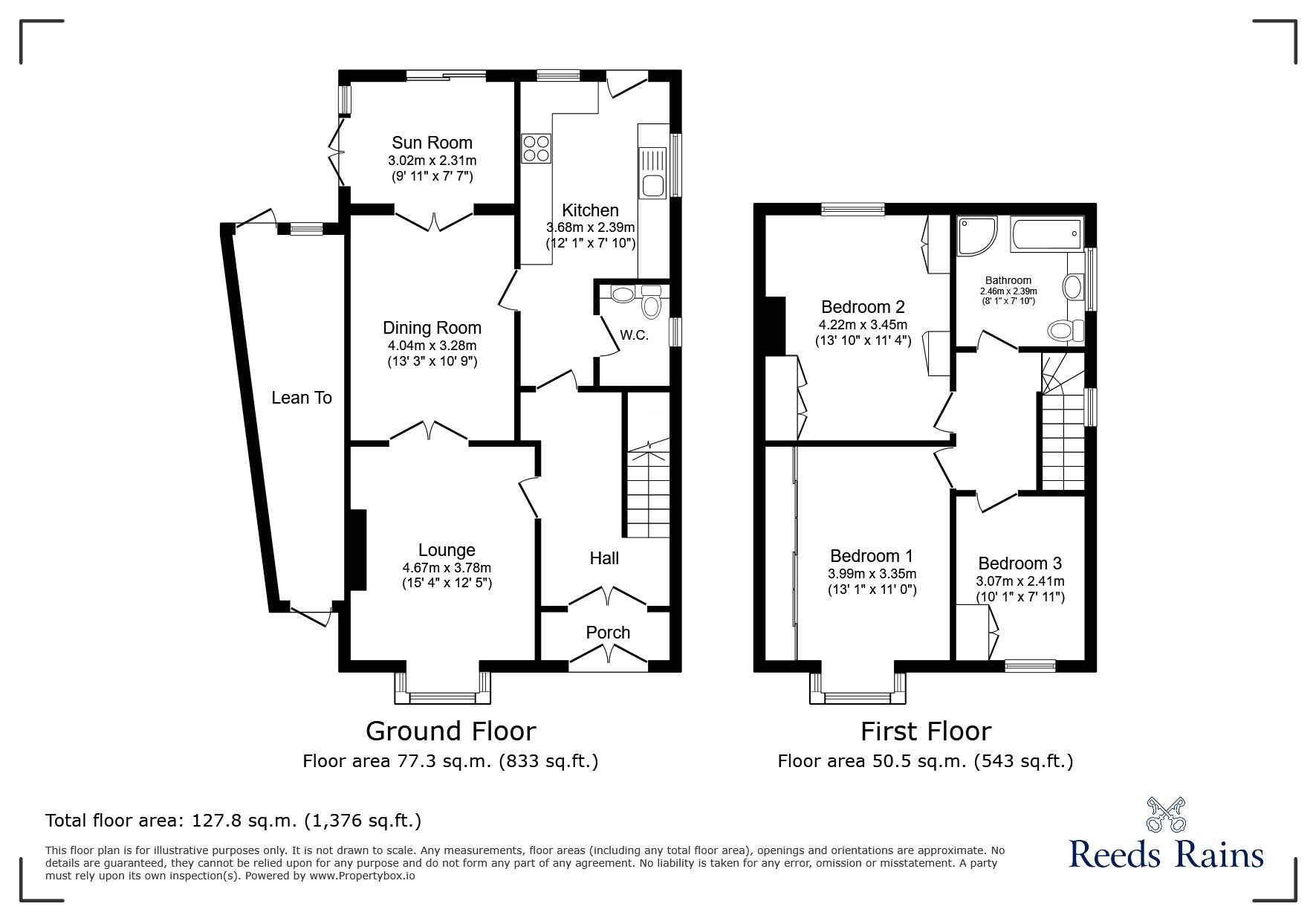 Floorplan of 3 bedroom Detached House for sale, Ham Green, Pill, Bristol, BS20
