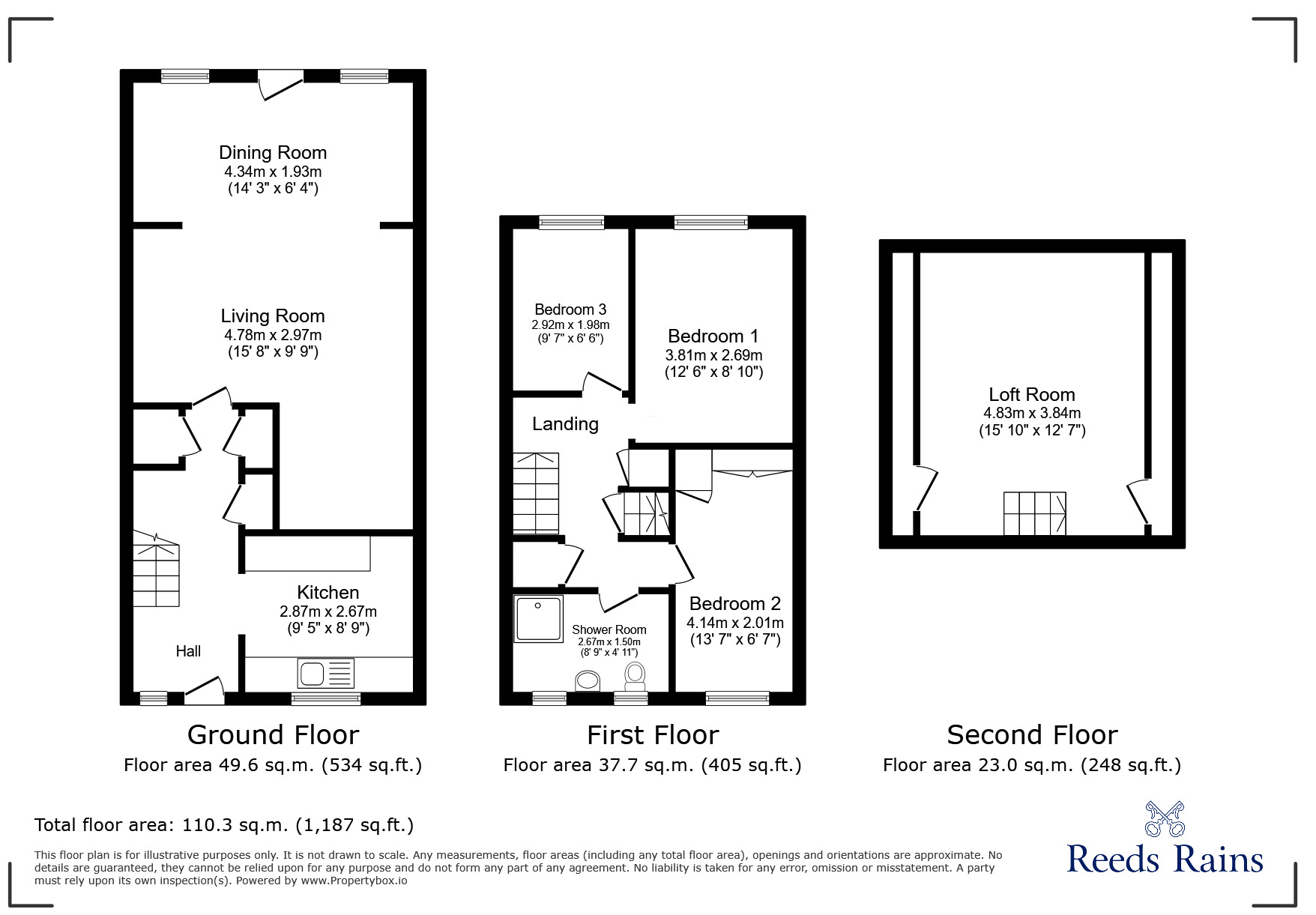 Floorplan of 3 bedroom Semi Detached House for sale, Keenes Way, Clevedon, North Somerset, BS21
