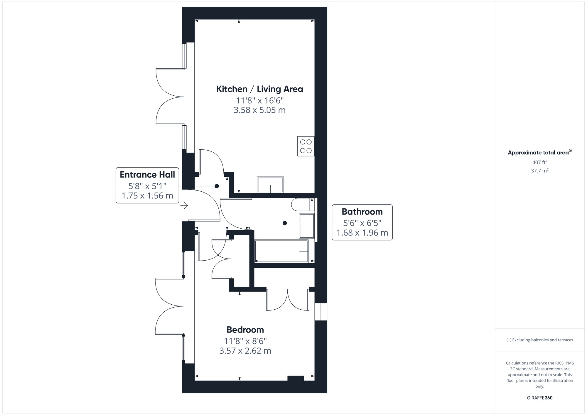 Floorplan of 1 bedroom  Flat for sale, Lower Burlington Road, Portishead, Bristol, BS20