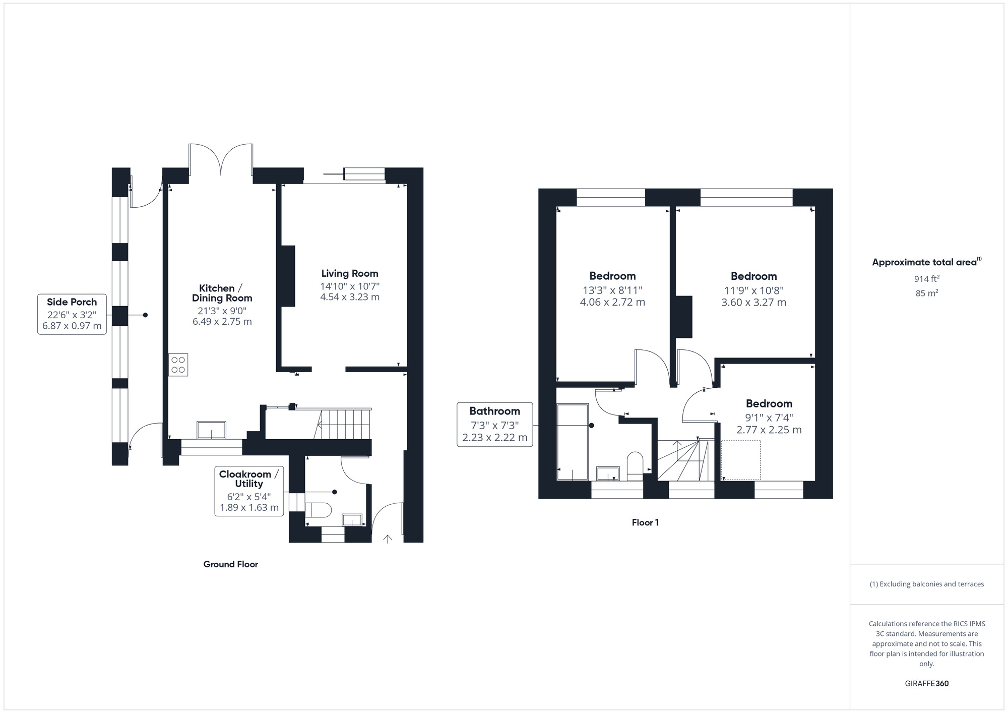Floorplan of 3 bedroom Semi Detached House for sale, South Grove, Pill, Bristol, BS20