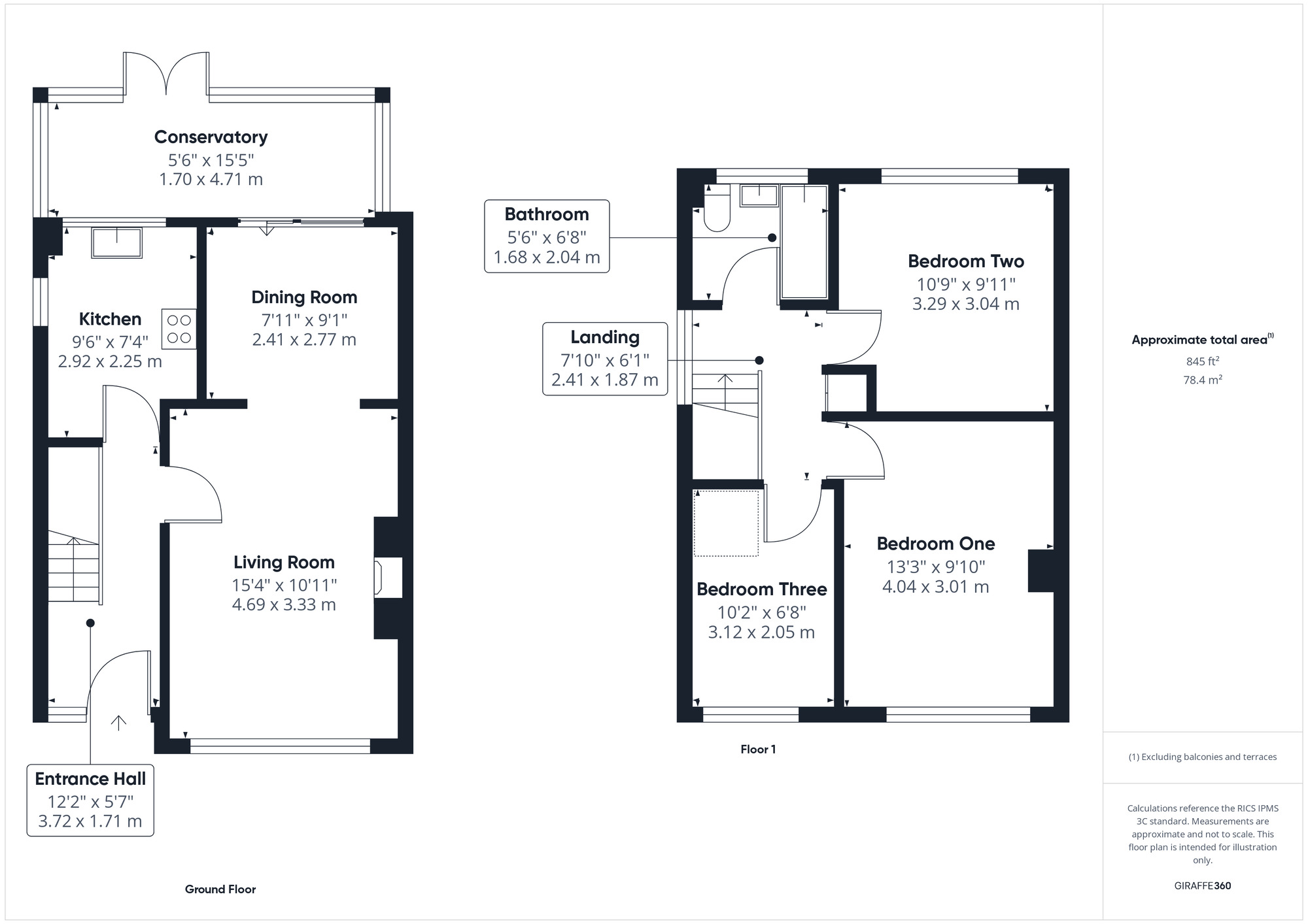 Floorplan of 3 bedroom Semi Detached House for sale, Downside, Portishead, Bristol, BS20