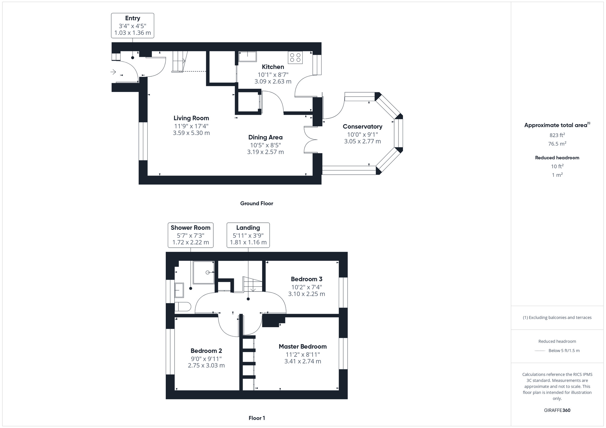 Floorplan of 3 bedroom Mid Terrace House for sale, Plumers Close, Clevedon, North Somerset, BS21