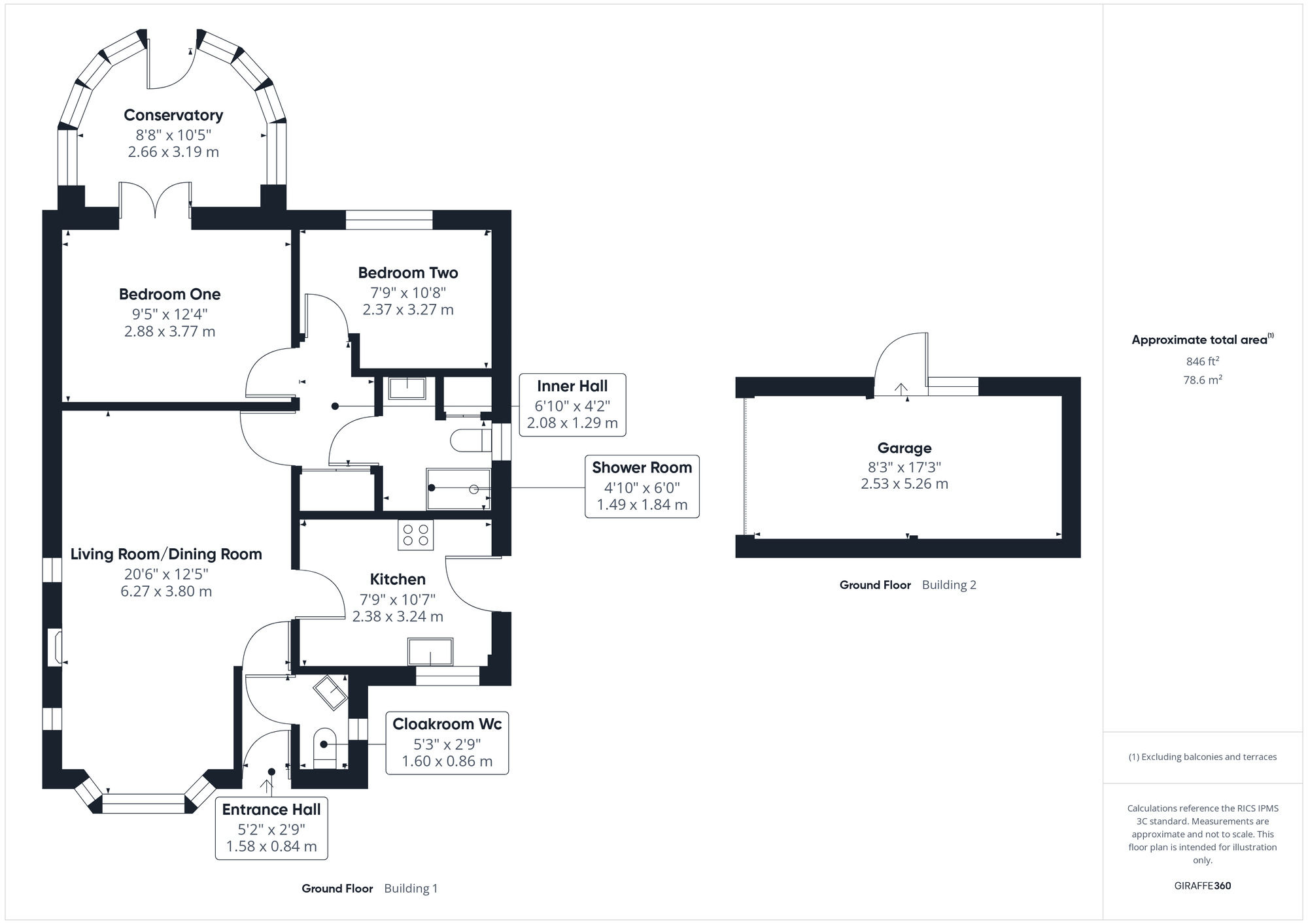 Floorplan of 2 bedroom Detached Bungalow for sale, Sercombe Park, Clevedon, North Somerset, BS21