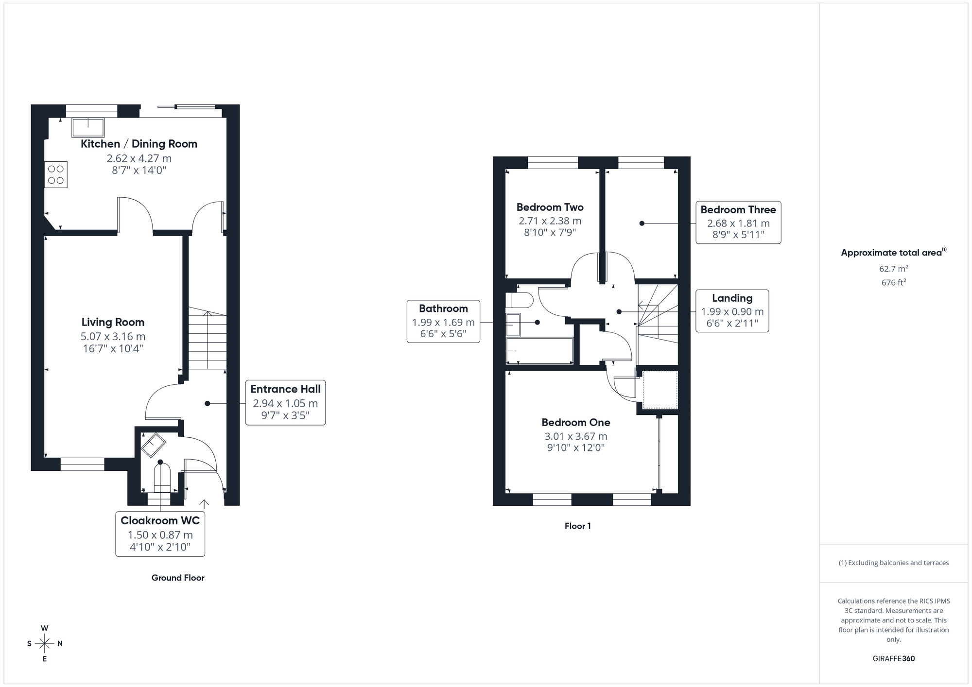 Floorplan of 3 bedroom Mid Terrace House for sale, Miles Close, Pill, Bristol, BS20