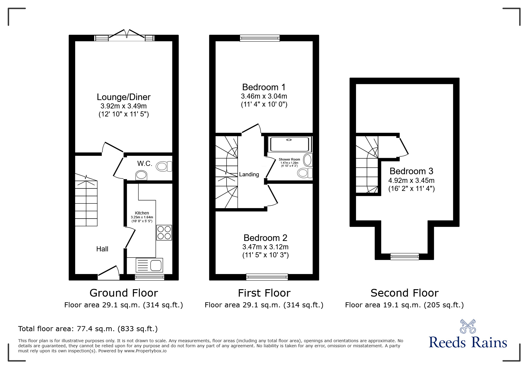 Floorplan of 3 bedroom Mid Terrace House for sale, Eirene Terrace, Pill, Bristol, BS20