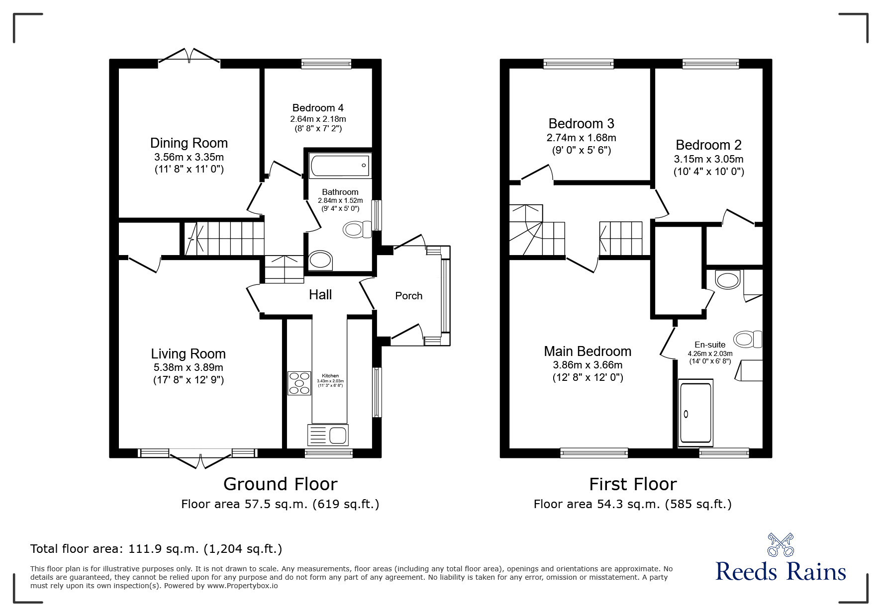 Floorplan of 4 bedroom Semi Detached House for sale, Avon Way, Portishead, Bristol, BS20