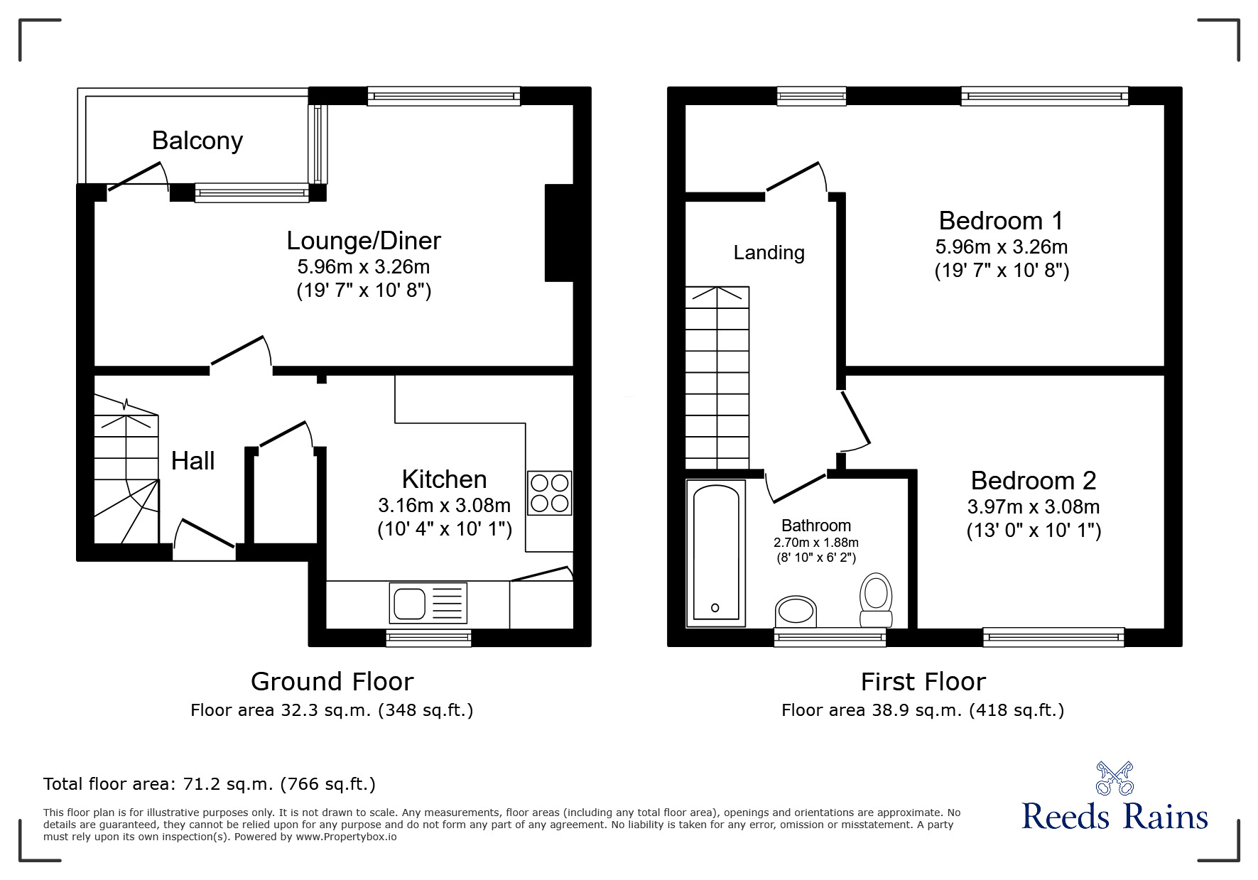 Floorplan of 2 bedroom Flat for sale, Brittan Place, Portbury, Bristol, BS20