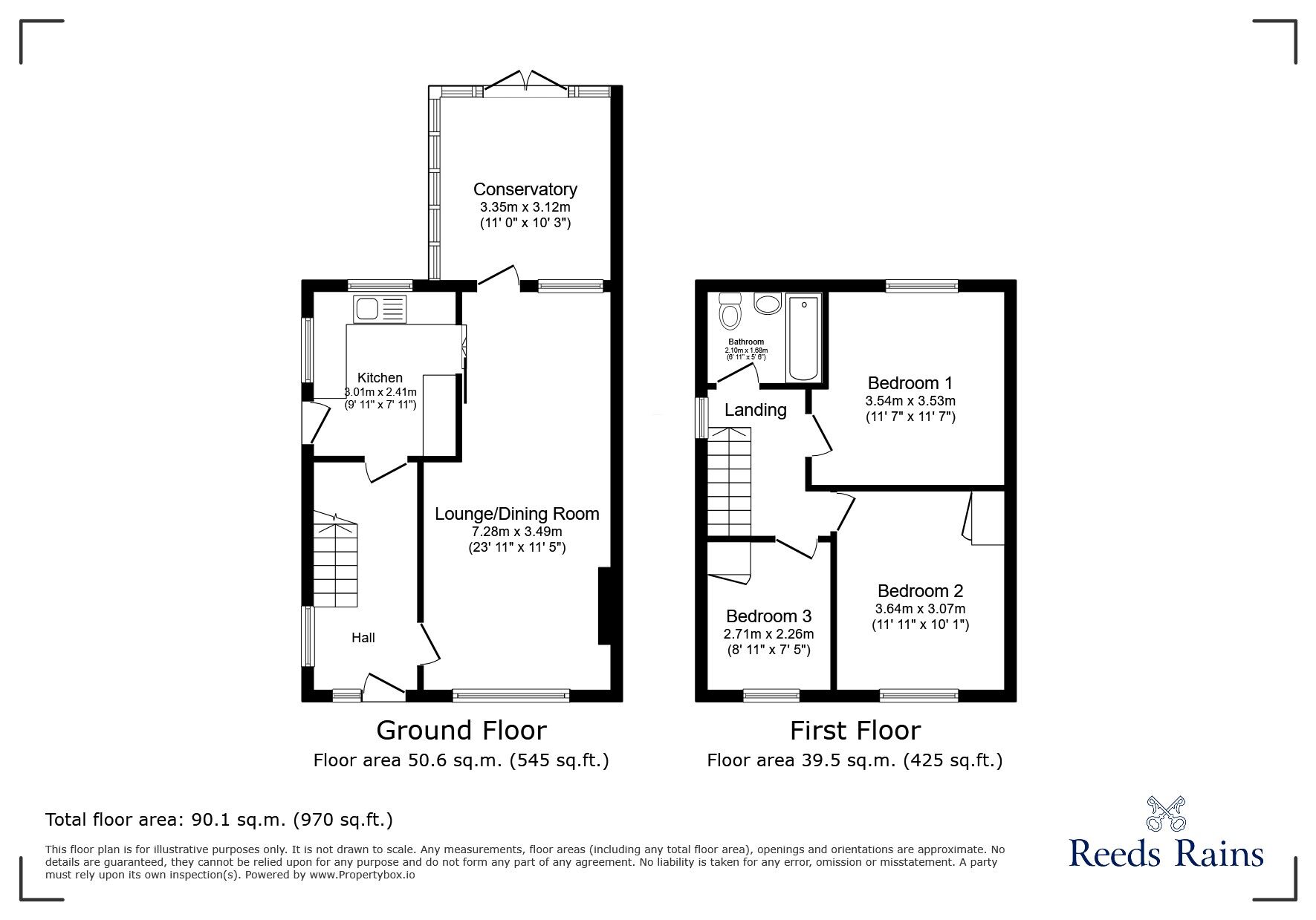Floorplan of 3 bedroom Semi Detached House for sale, Cross Lanes, Pill, Bristol, BS20