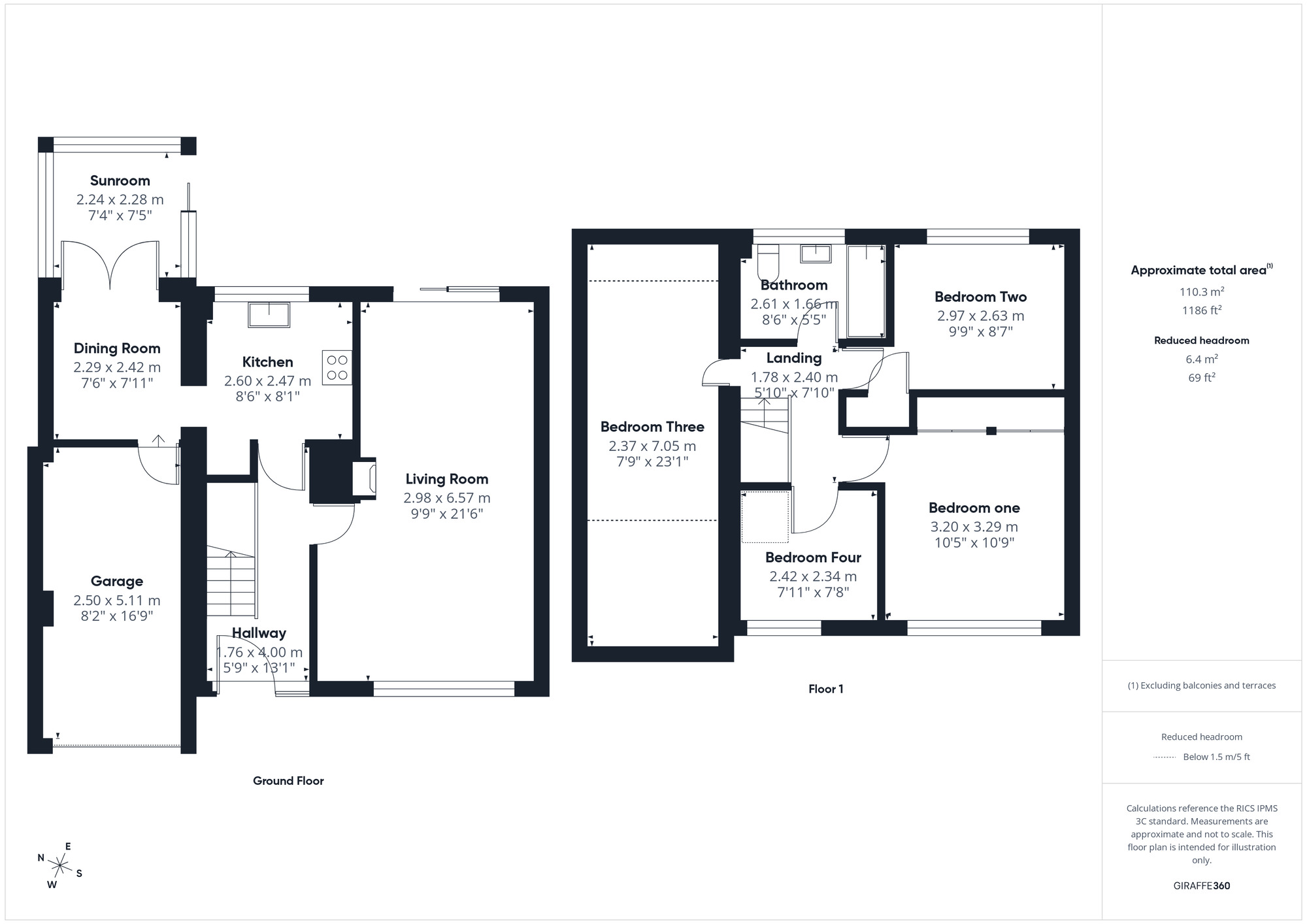 Floorplan of 4 bedroom Semi Detached House to rent, The Downs, Portishead, Bristol, BS20