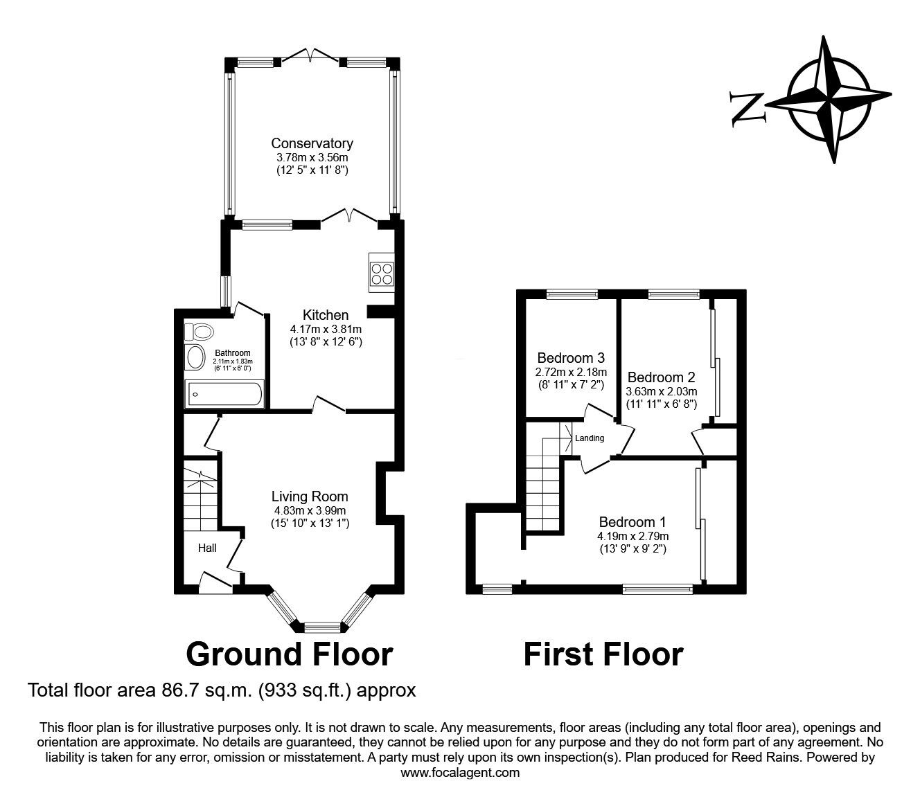 Floorplan of 3 bedroom Mid Terrace House for sale, Radway Road, Liverpool, Merseyside, L36
