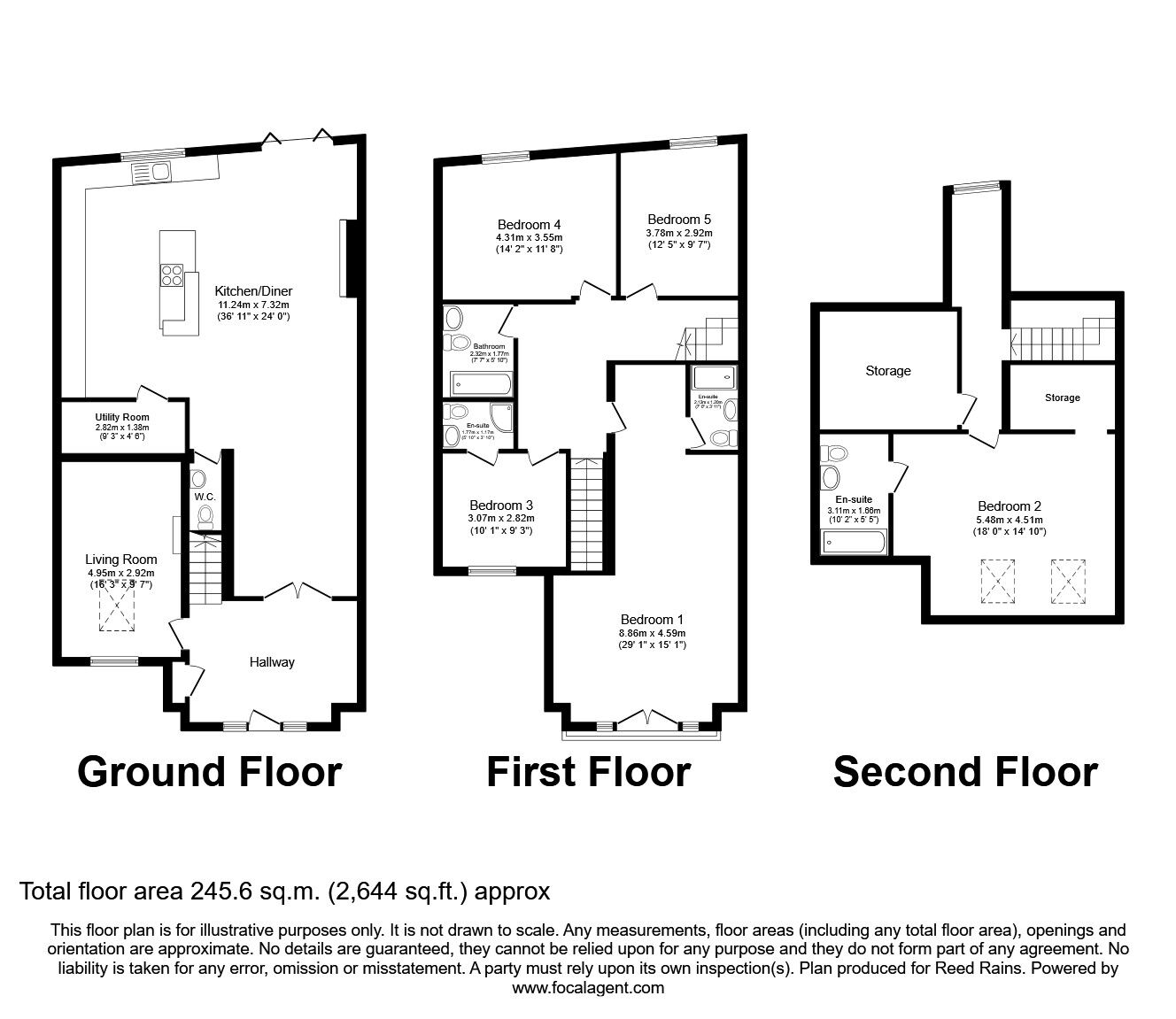 Floorplan of 5 bedroom Detached House for sale, Warrington Road, Rainhill, Merseyside, L35