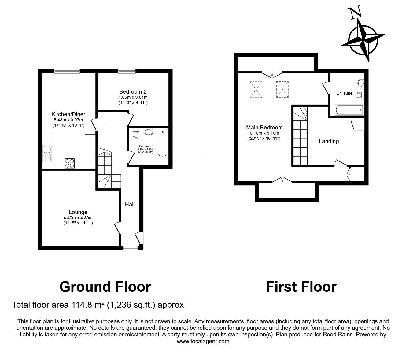 Floorplan of 2 bedroom  Flat for sale, Cedar Court, Knowsley, Merseyside, L34