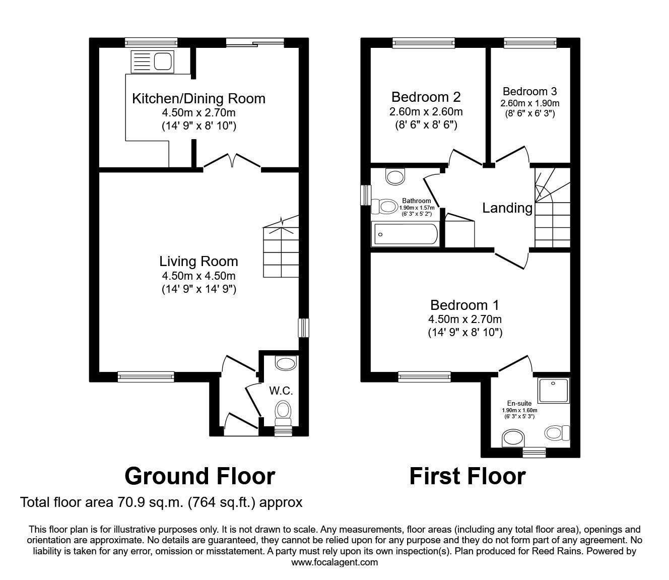 Floorplan of 3 bedroom Detached House to rent, Woodhurst Crescent, Liverpool, Merseyside, L14