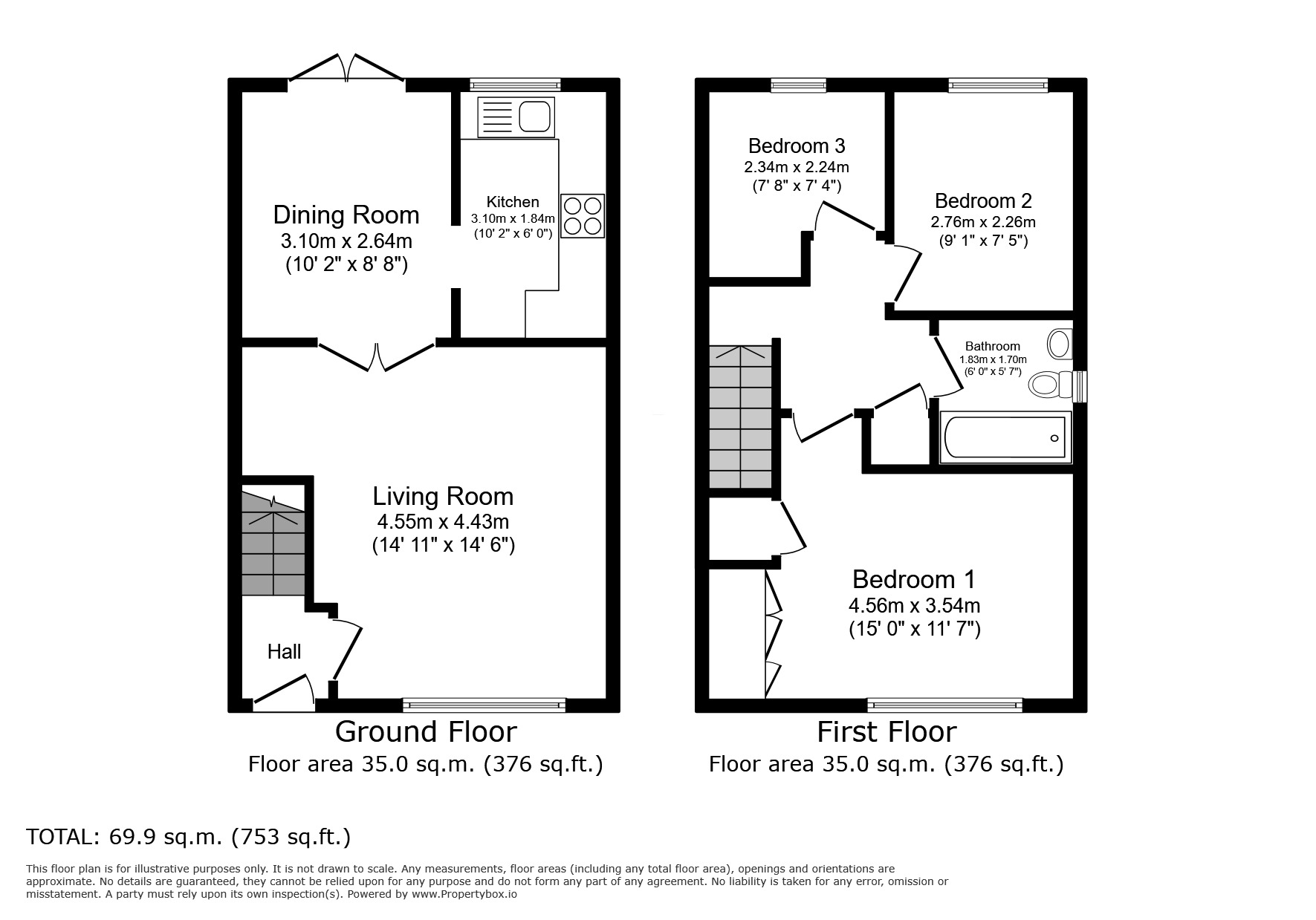 Floorplan of 3 bedroom Semi Detached House to rent, Belton Road, Liverpool, Merseyside, L36