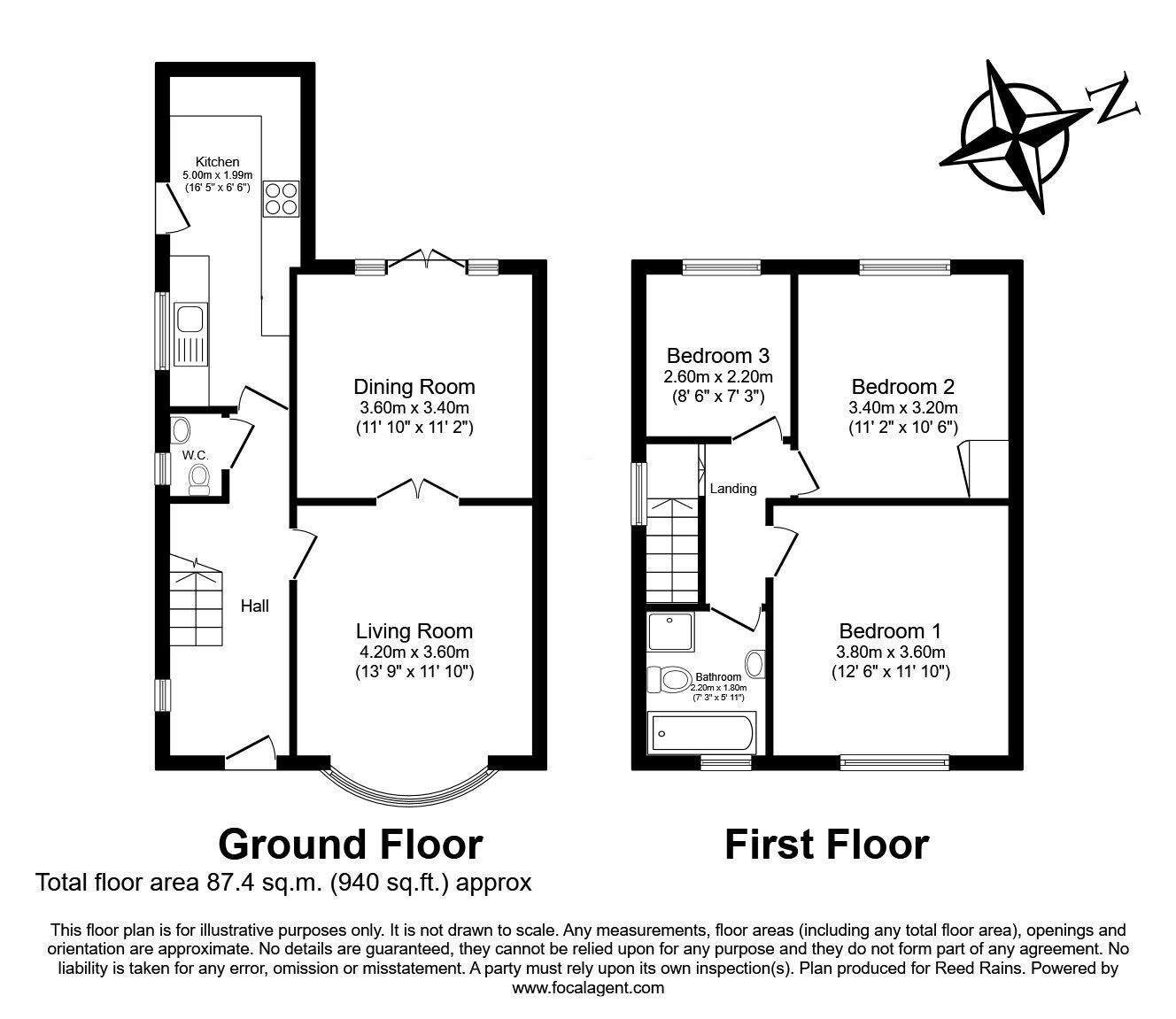 Floorplan of 3 bedroom Semi Detached House for sale, Sinclair Avenue, Prescot, Knowsley, L35