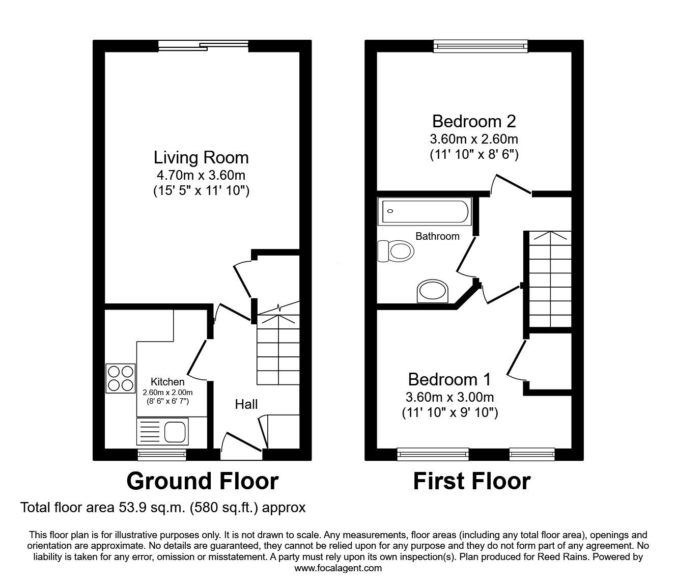 Floorplan of 2 bedroom Mid Terrace House for sale, Parkwood Road, Whiston, Merseyside, L35