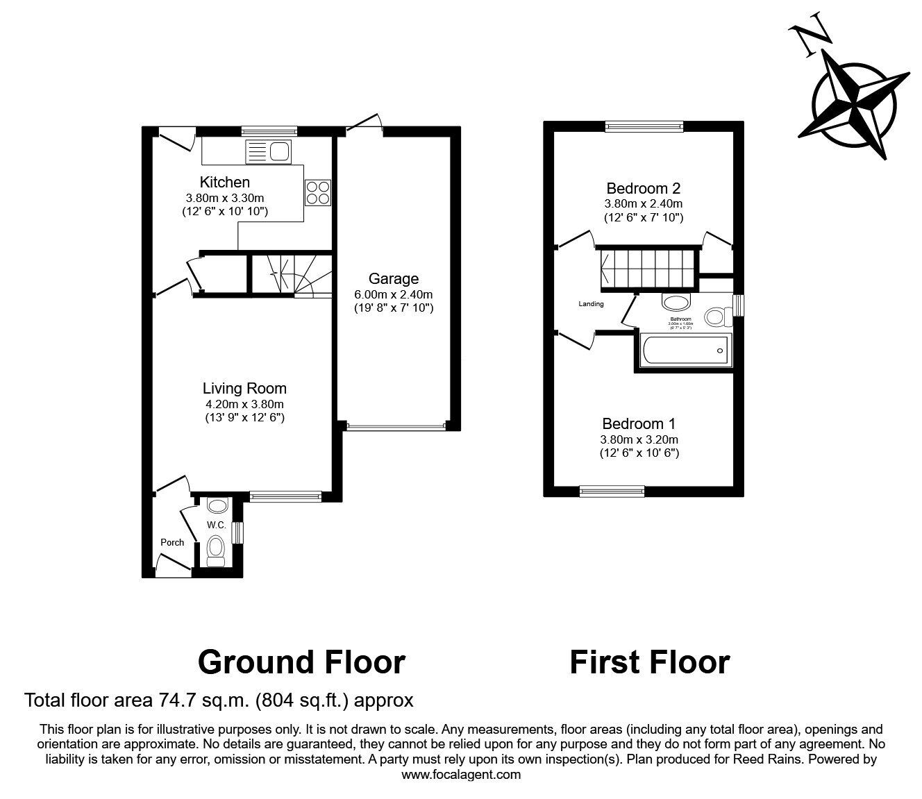 Floorplan of 2 bedroom Semi Detached House for sale, Fernwood Avenue, Liverpool, Merseyside, L36