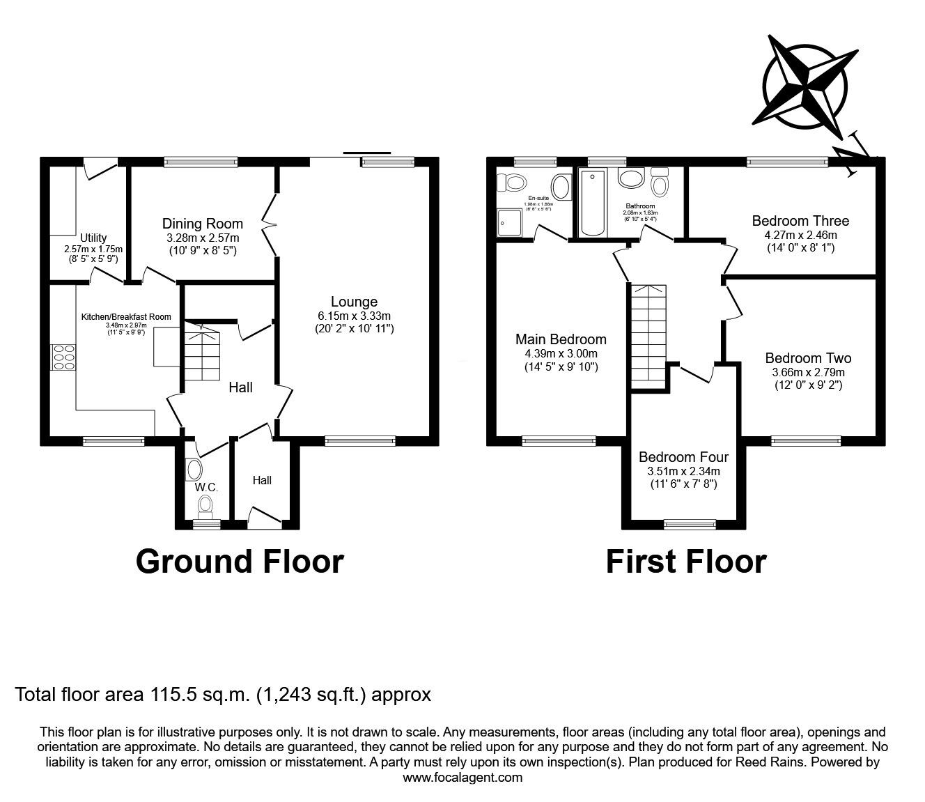 Floorplan of 4 bedroom Detached House for sale, Westminster Grove, Prescot, Merseyside, L34