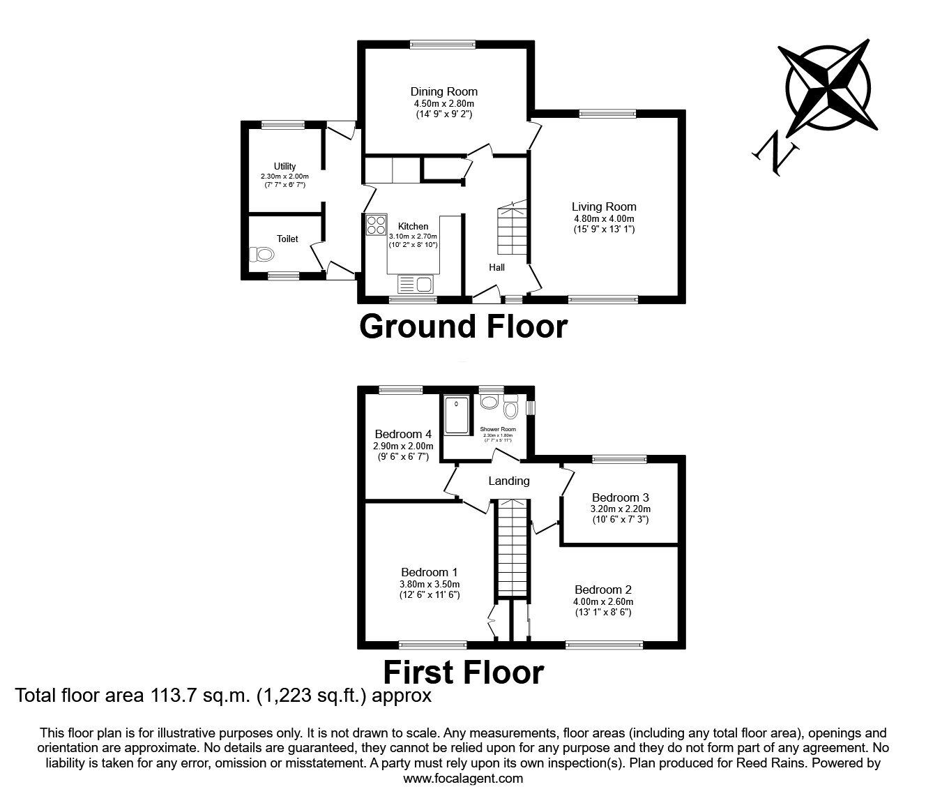 Floorplan of 4 bedroom Semi Detached House for sale, Frederick Lunt Avenue, Knowsley, Merseyside, L34