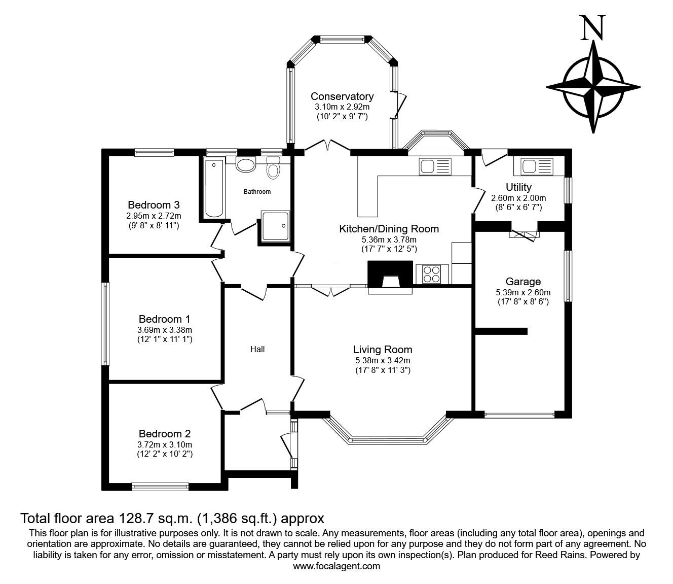 Floorplan of 3 bedroom Detached Bungalow for sale, Middlehey Avenue, Knowsley Village, Merseyside, L34