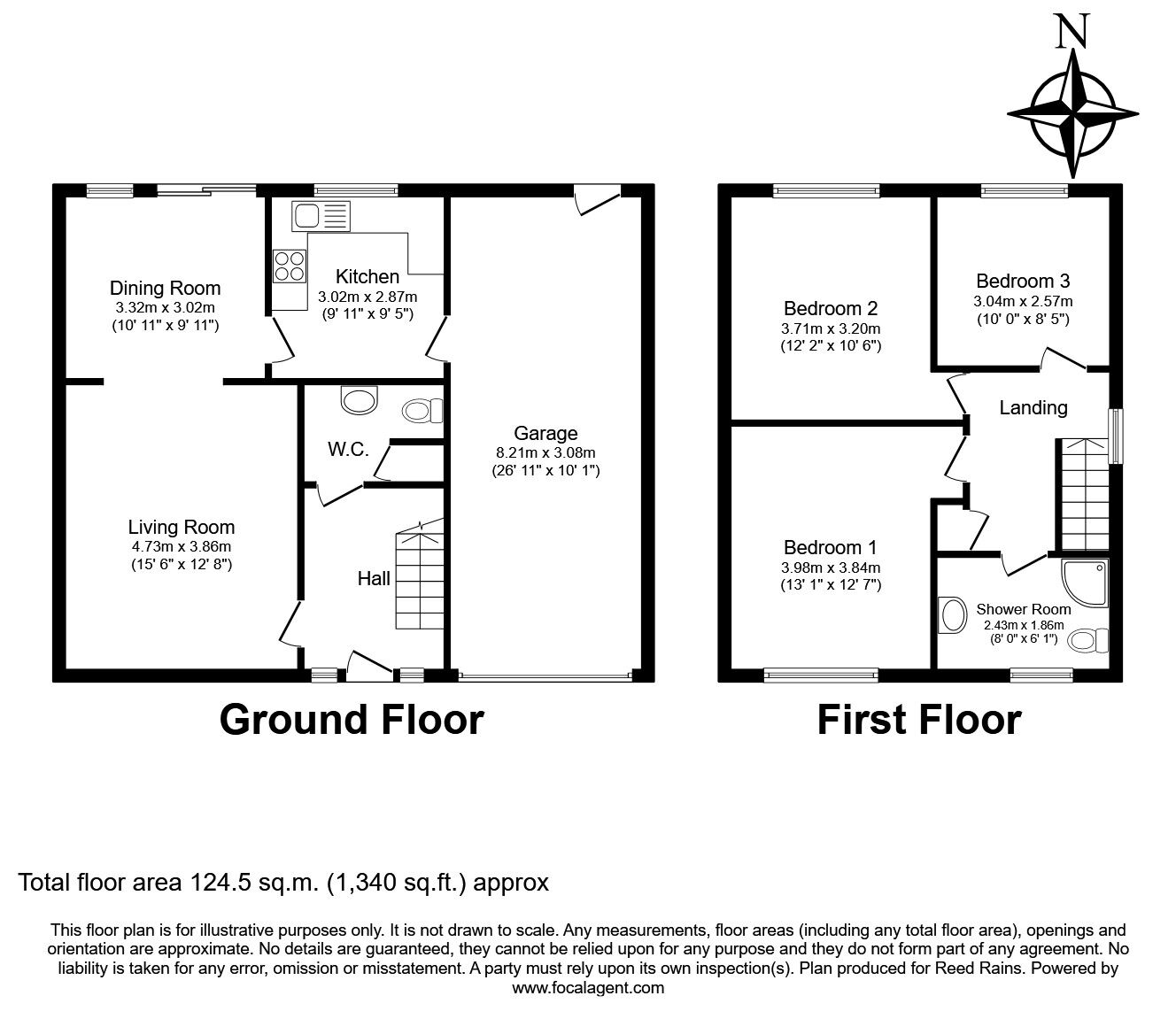 Floorplan of 3 bedroom Semi Detached House for sale, Nidderdale Avenue, Rainhill, Merseyside, L35