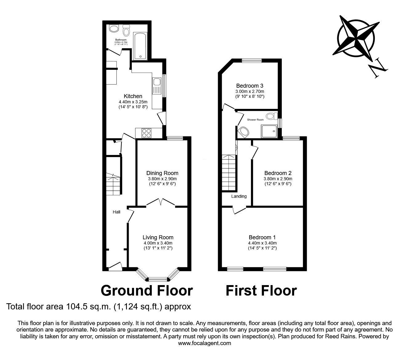 Floorplan of 3 bedroom End Terrace House for sale, Warrington Road, Whiston, Merseyside, L35