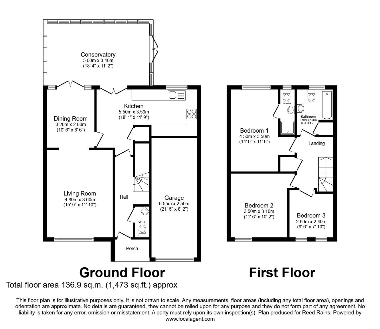 Floorplan of 3 bedroom Detached House for sale, Nottingham Close, Rainhill, Merseyside, L35