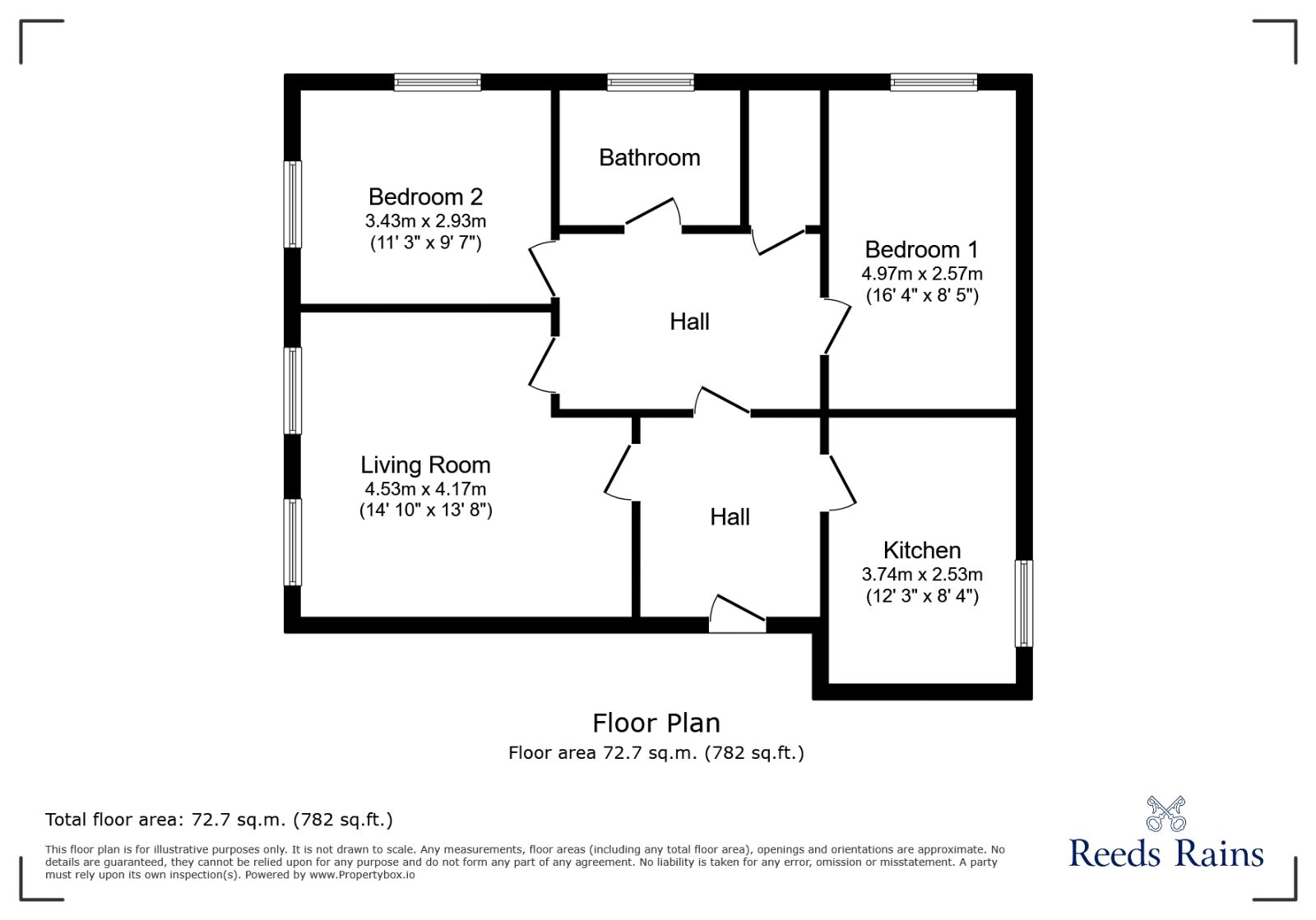 Floorplan of 2 bedroom  Flat for sale, Slim Road, Liverpool, Merseyside, L36