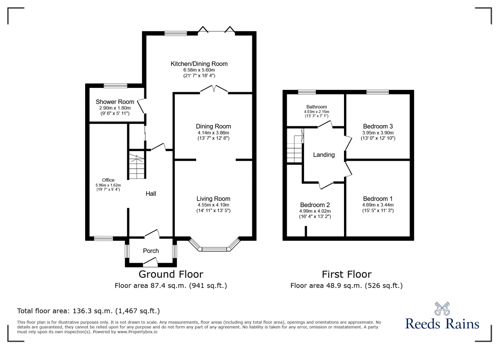 Floorplan of 3 bedroom Semi Detached House for sale, Church Road, Merseyside, L36