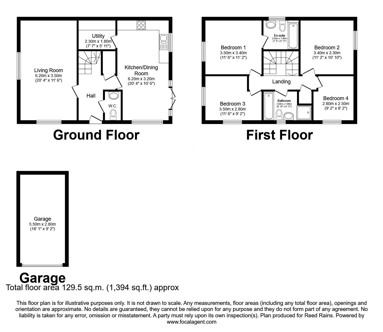 Floorplan of 4 bedroom Detached House for sale, Juniper Avenue, Whiston, Merseyside, L35