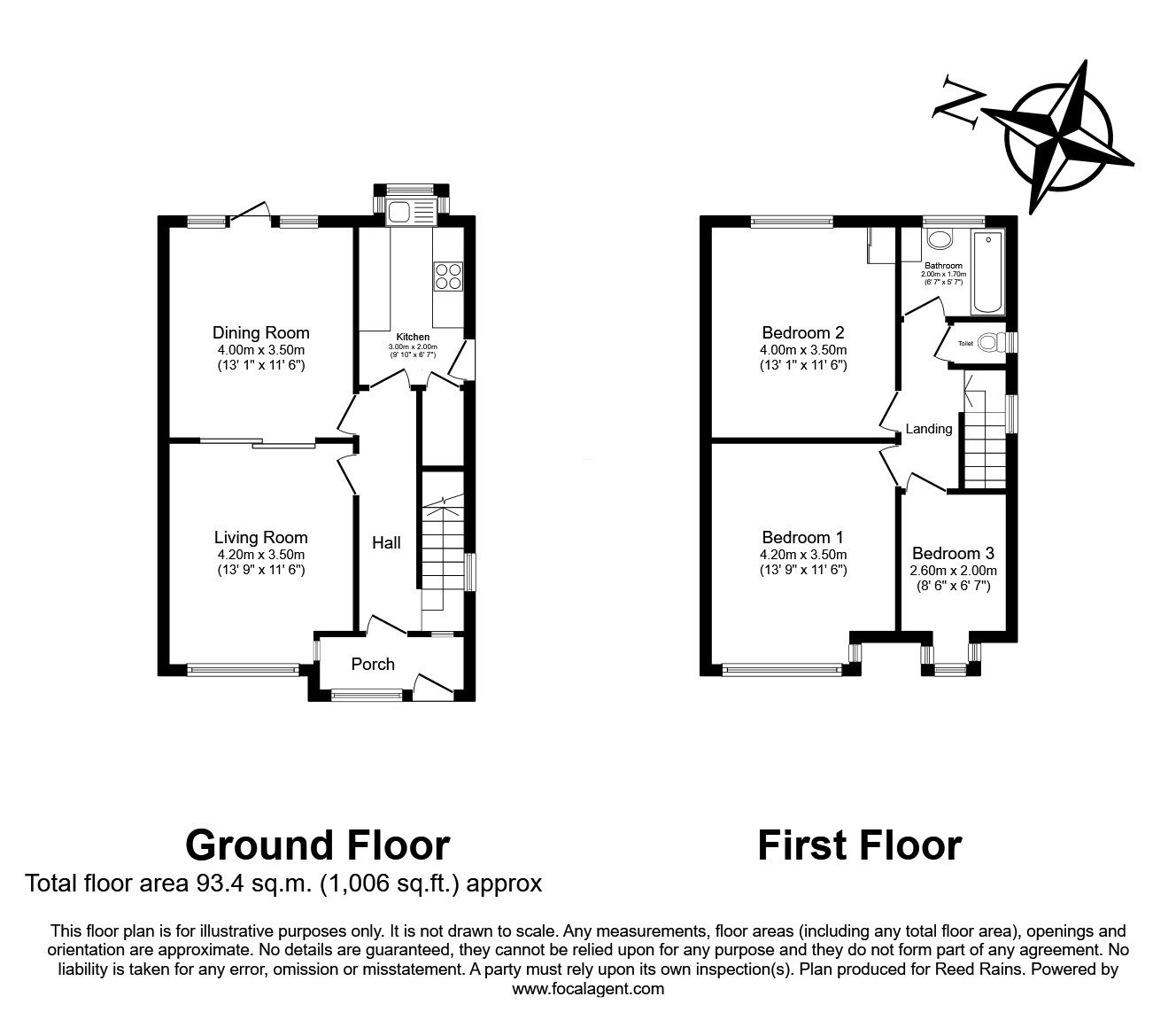 Floorplan of 3 bedroom Semi Detached House for sale, Fairlie Drive, Rainhill, Merseyside, L35