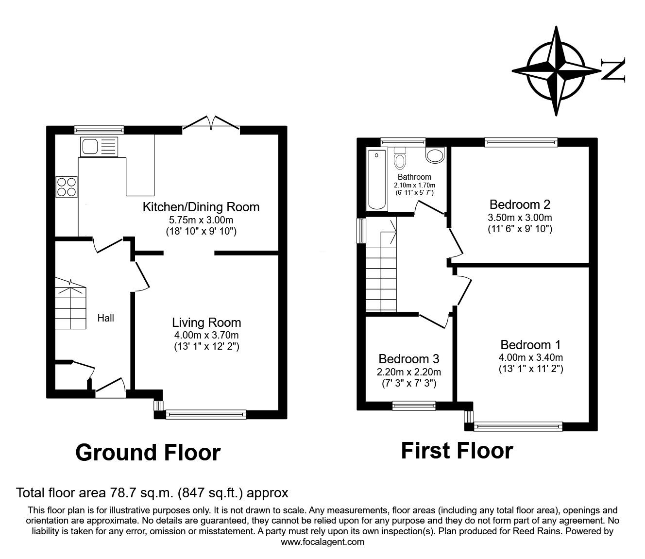 Floorplan of 3 bedroom Semi Detached House to rent, Eglington Avenue, Whiston, Merseyside, L35