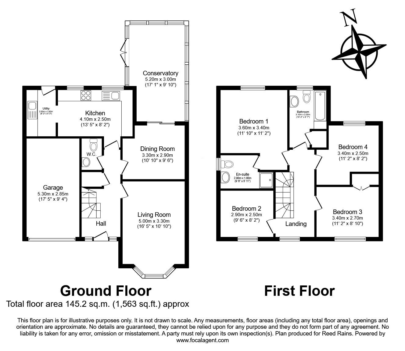 Floorplan of 4 bedroom Detached House for sale, Watling Way, Whiston, Merseyside, L35