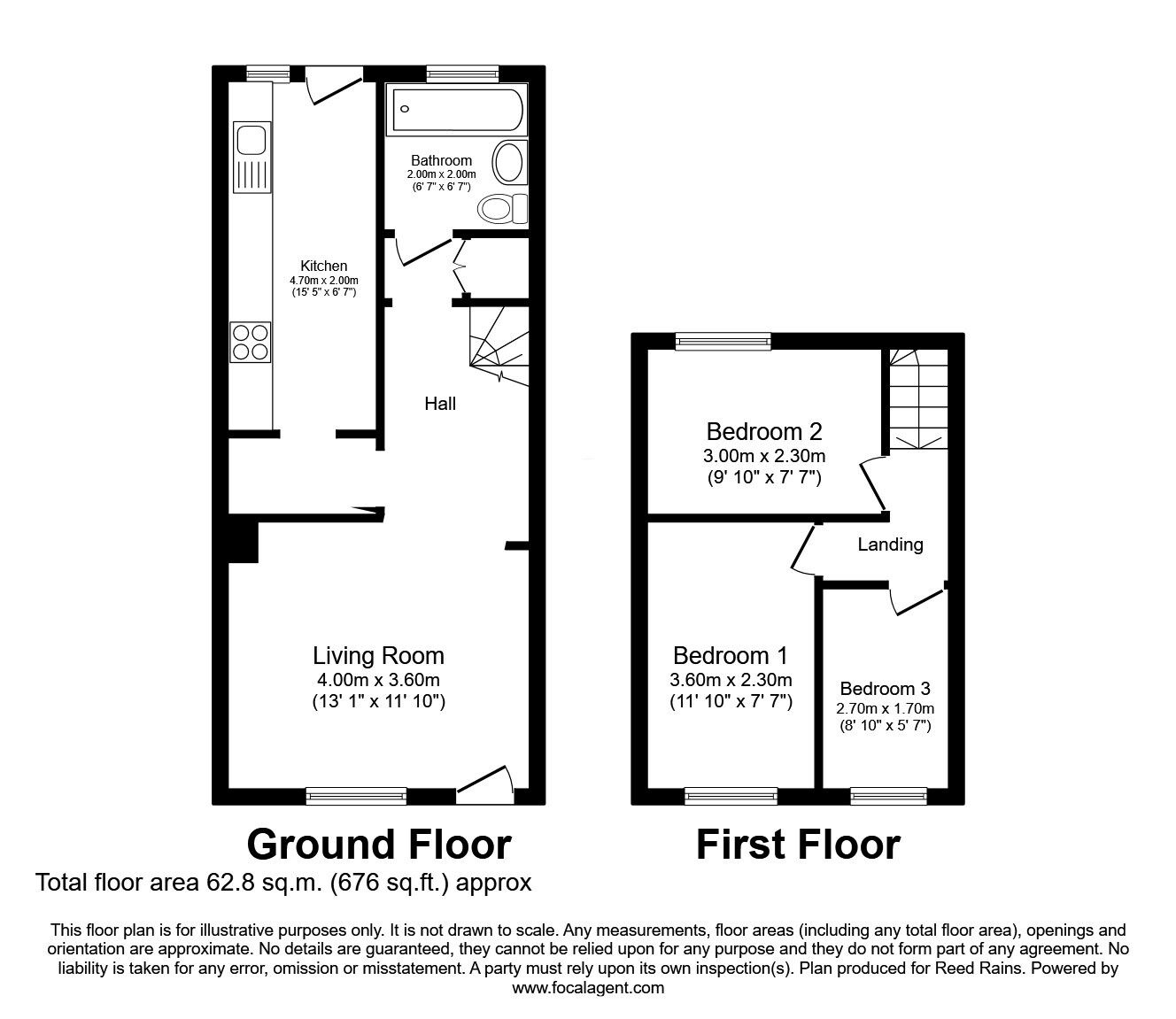 Floorplan of 3 bedroom Mid Terrace House for sale, Brook Street, Whiston, Merseyside, L35