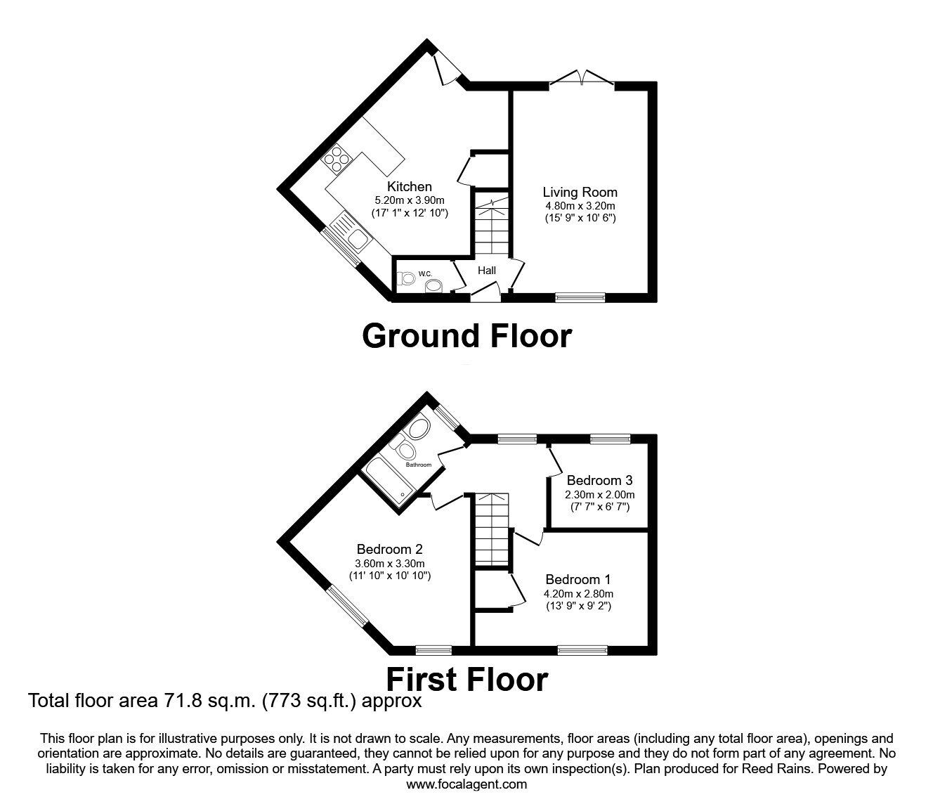 Floorplan of 3 bedroom Semi Detached House for sale, Wimborne Place, Liverpool, Merseyside, L14