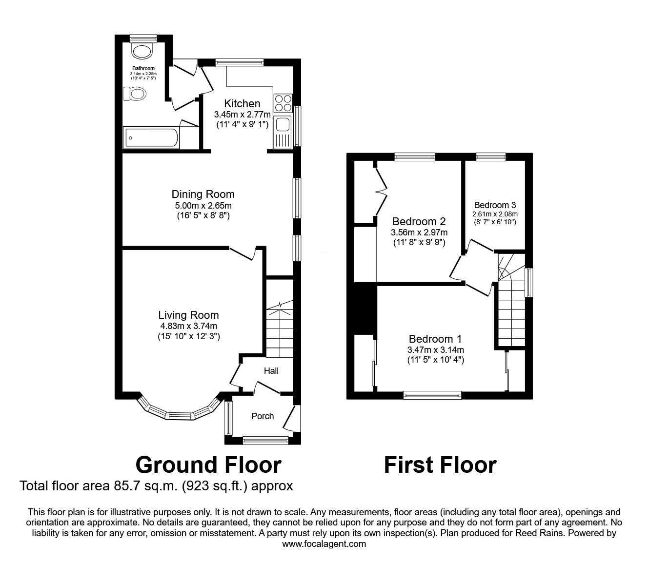 Floorplan of 3 bedroom Semi Detached House for sale, Hawthorne Road, Prescot, Merseyside, L34