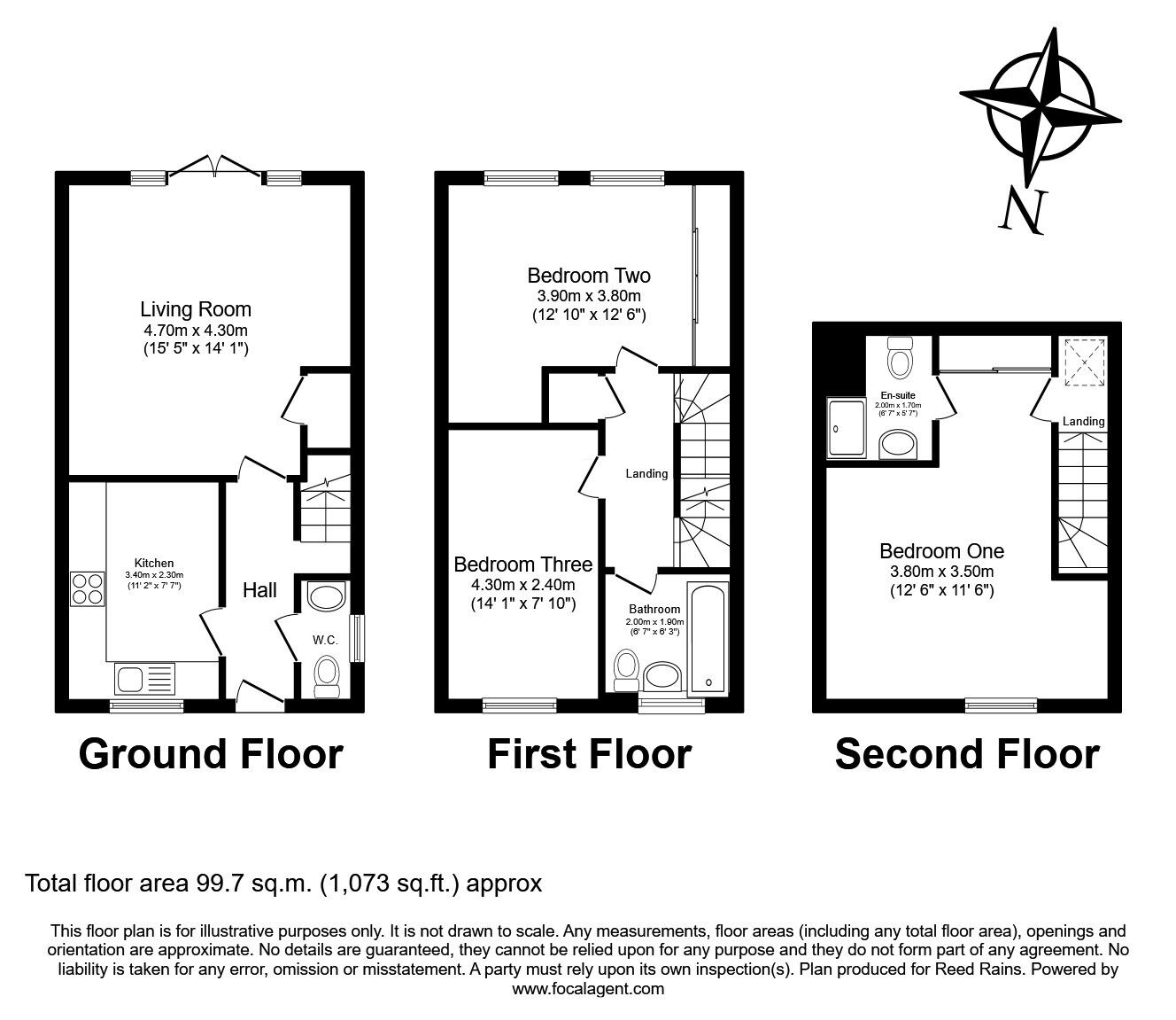 Floorplan of 3 bedroom Mid Terrace House for sale, Steley Way, Prescot, Merseyside, L34