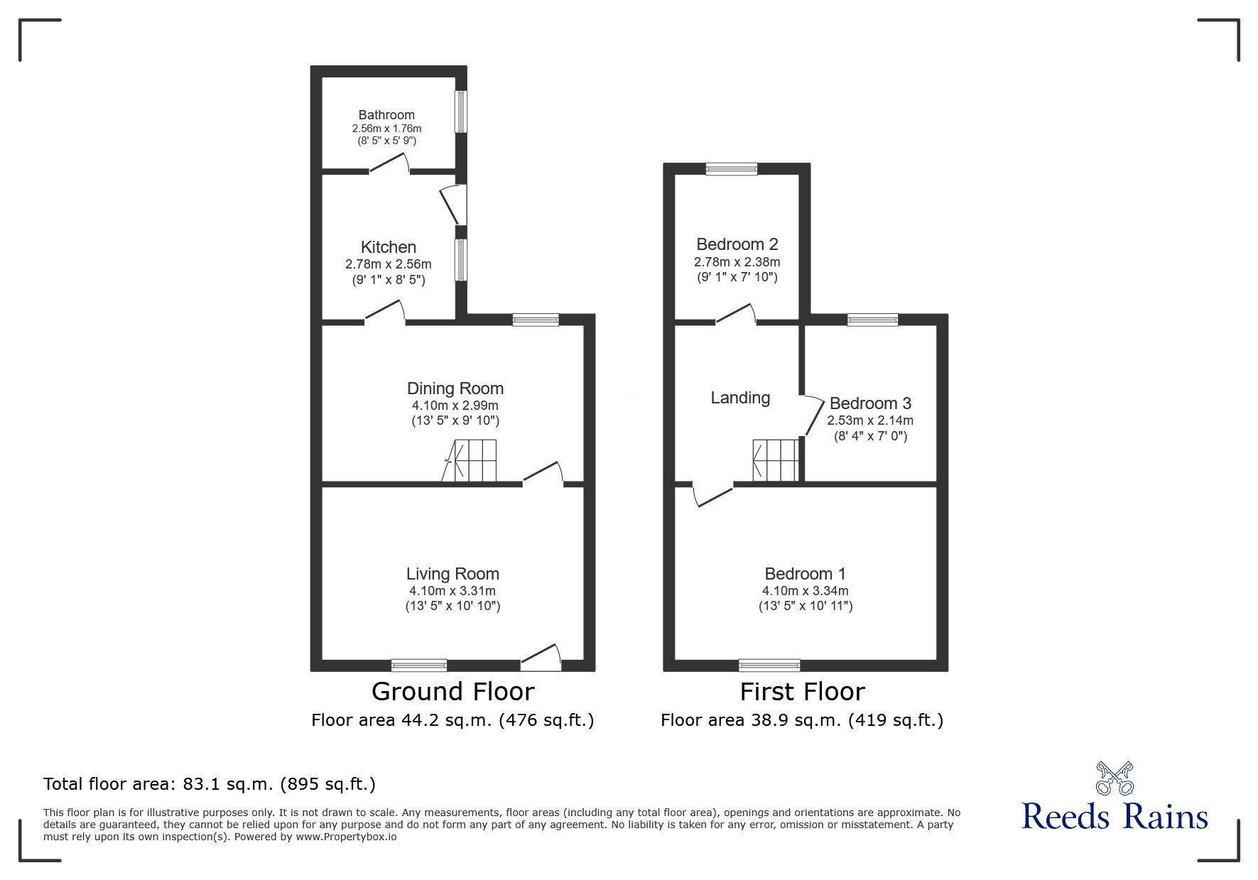 Floorplan of 3 bedroom Mid Terrace House to rent, Duke Street, Prescot, Merseyside, L34