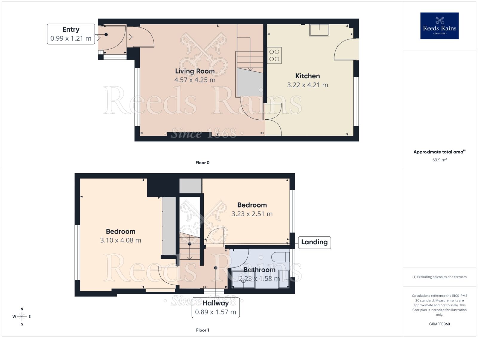 Floorplan of 2 bedroom End Terrace House for sale, Cable Road, Whiston, Merseyside, L35