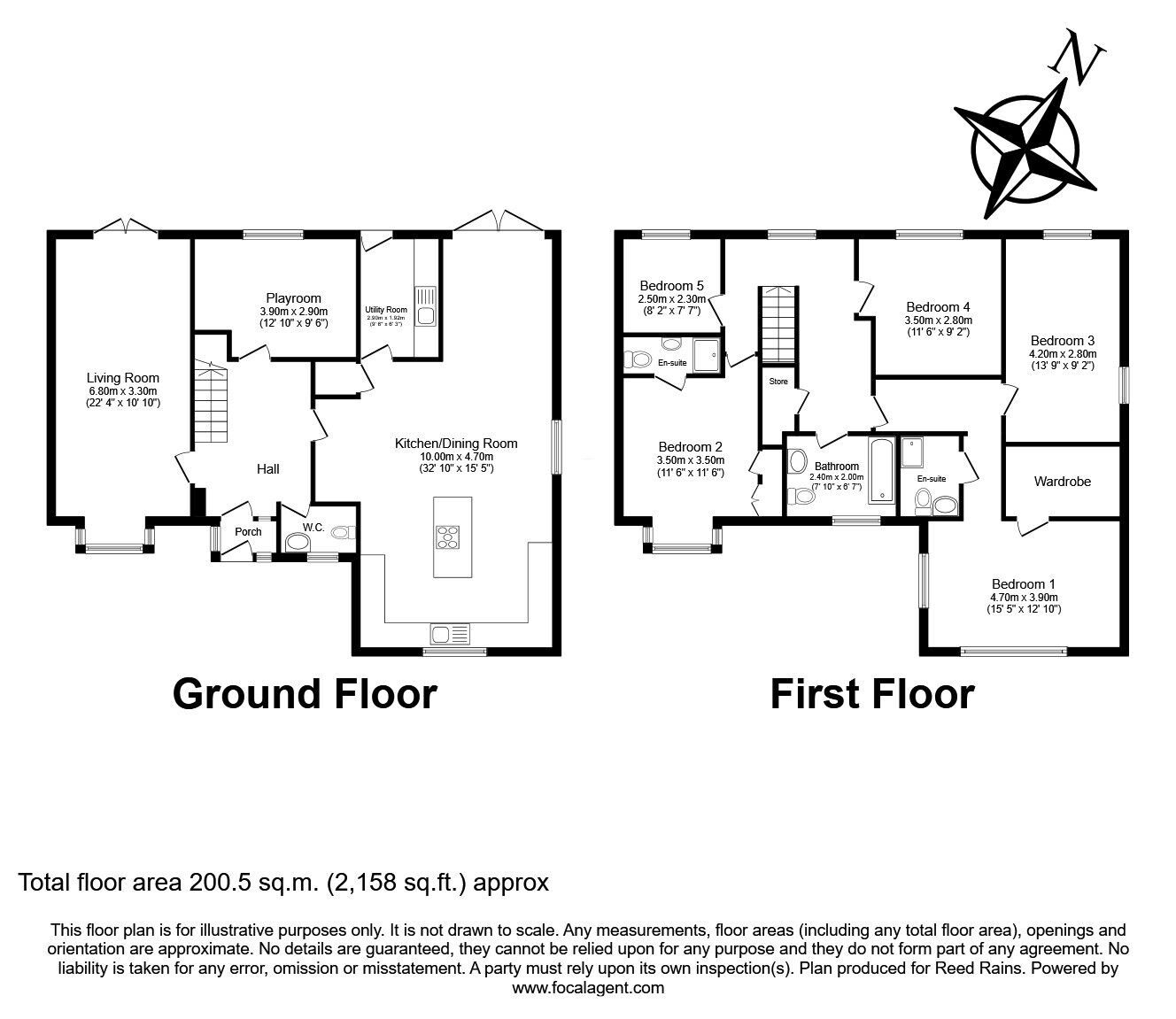 Floorplan of 5 bedroom Detached House for sale, Spencer Close, Liverpool, Merseyside, L36