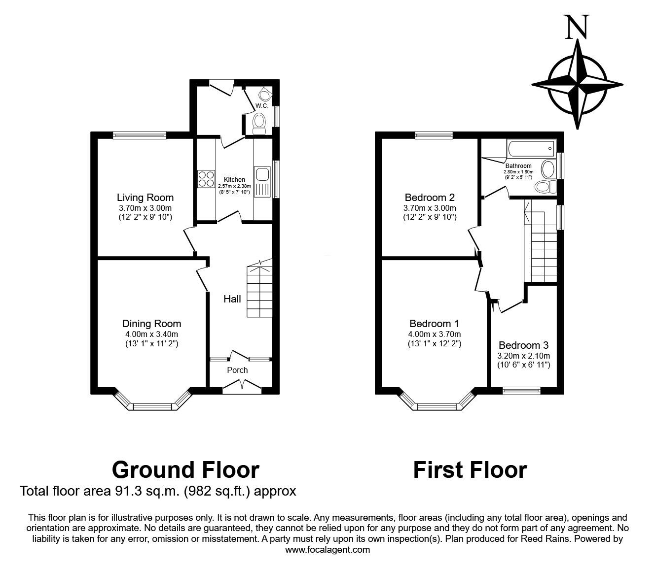 Floorplan of 3 bedroom Semi Detached House for sale, Old Lane, Rainhill, Merseyside, L35